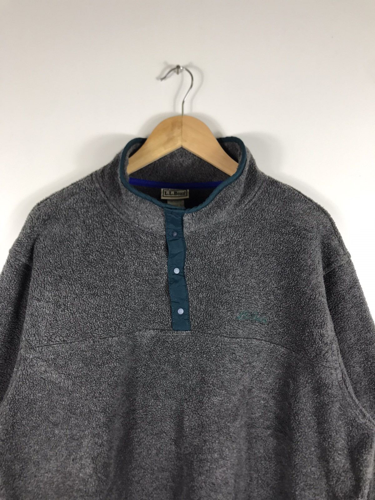 L.L. Bean × Vintage ⚡️Vintage LL.Bean Pullover Fleece Sweatshirt Size US L / EU 52-54 / 3 - 4 Thumbnail