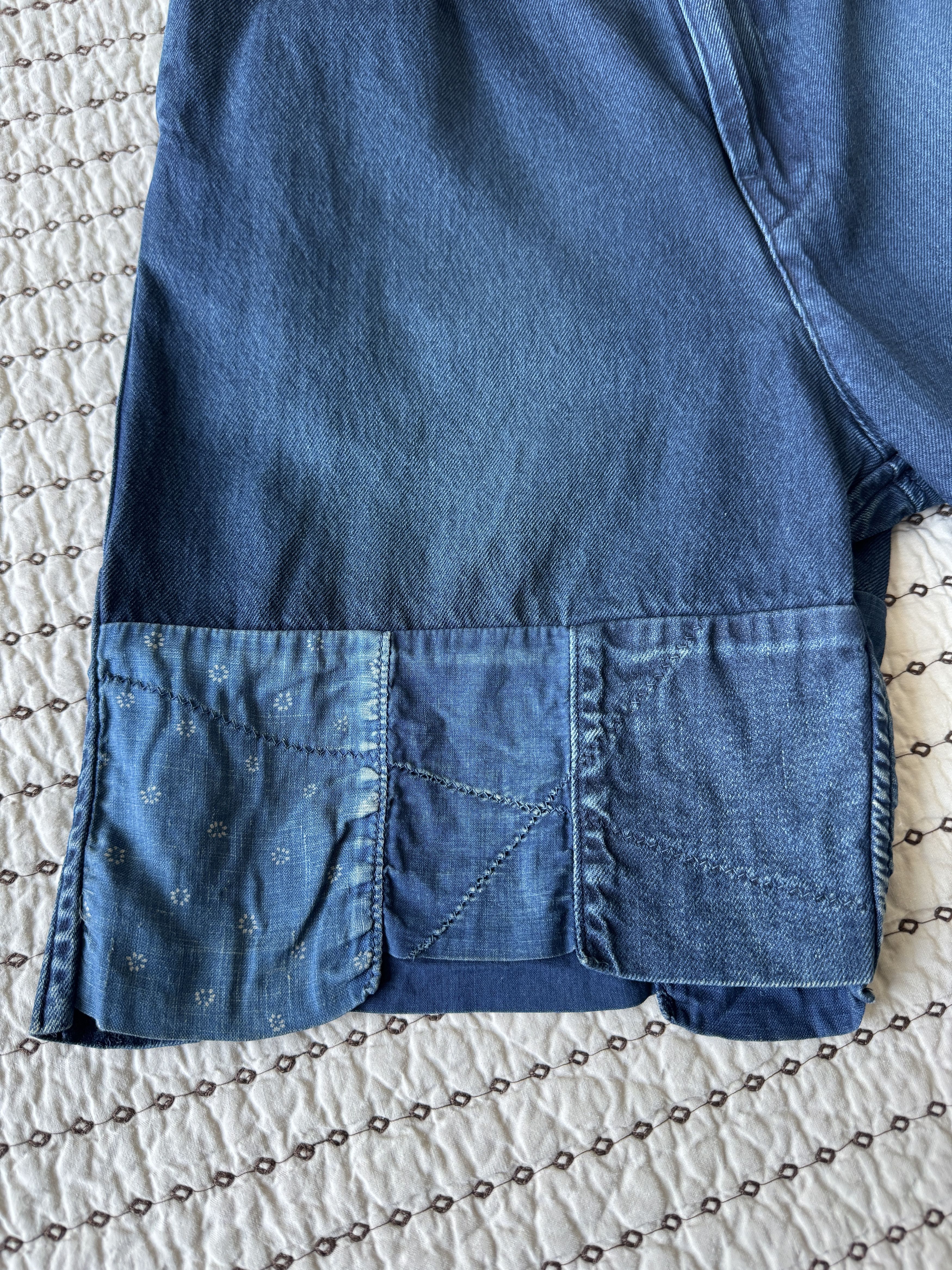 Kapital KAPITAL 10 OZ INDIGO DENIM SHORTS HUTELIMAKE REMAKE SIZE 2 Size US 30 / EU 46 - 2 Thumbnail