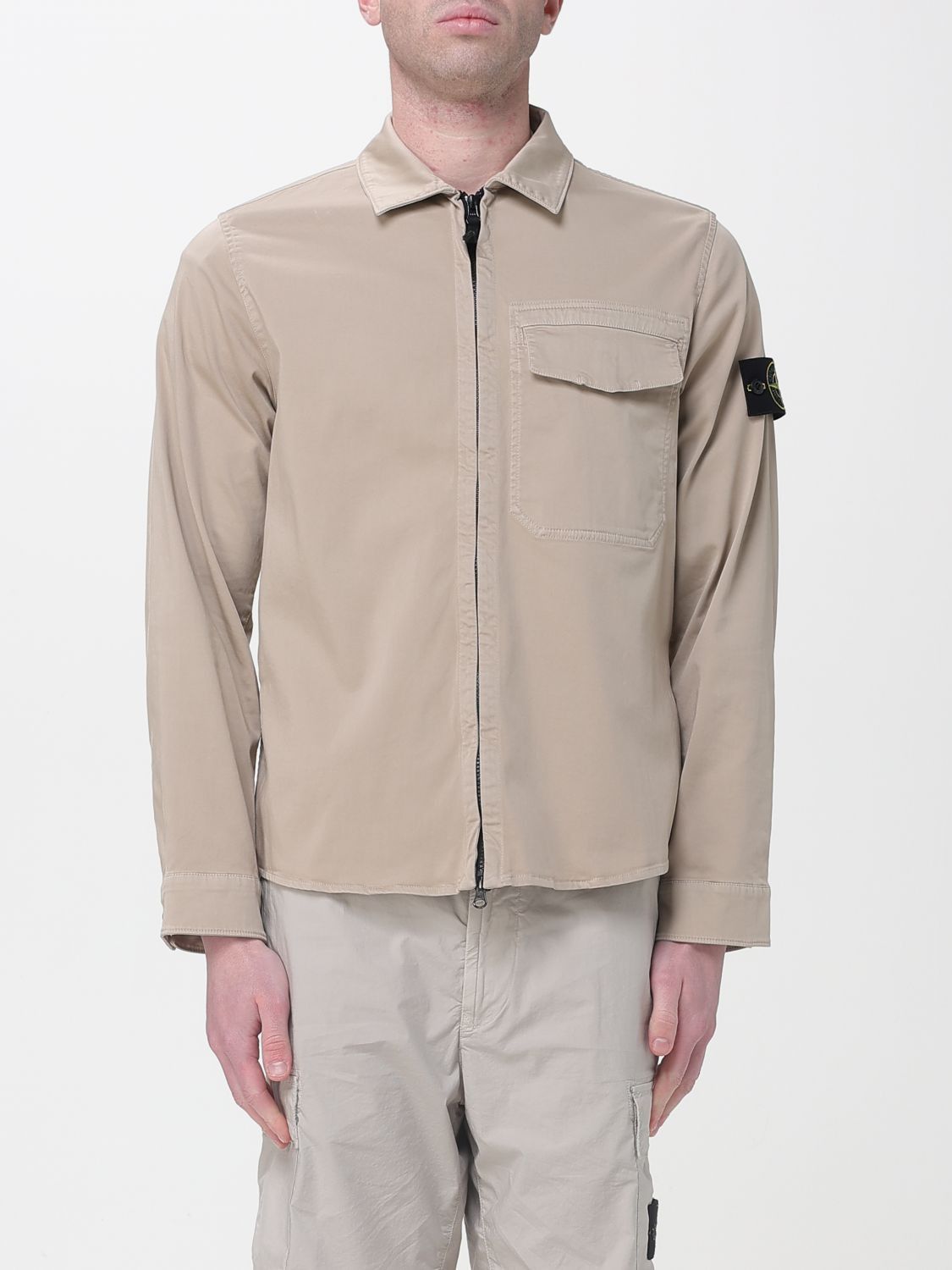 Stone Island Jacket Men Beige