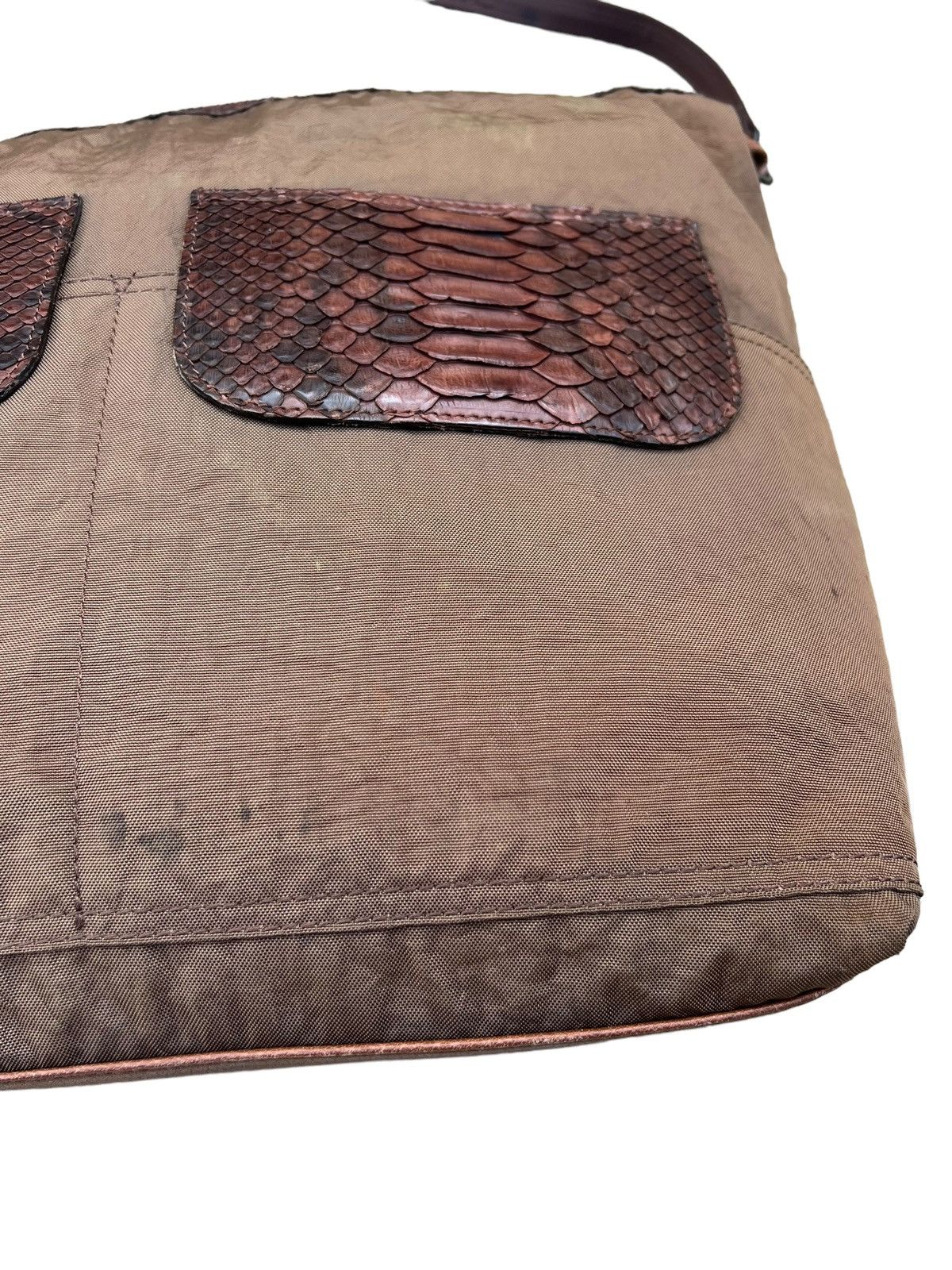 Leather Vintage Ibiza Japan Hybrid Python Skin 2 Way Bag Size ONE SIZE - 4 Thumbnail