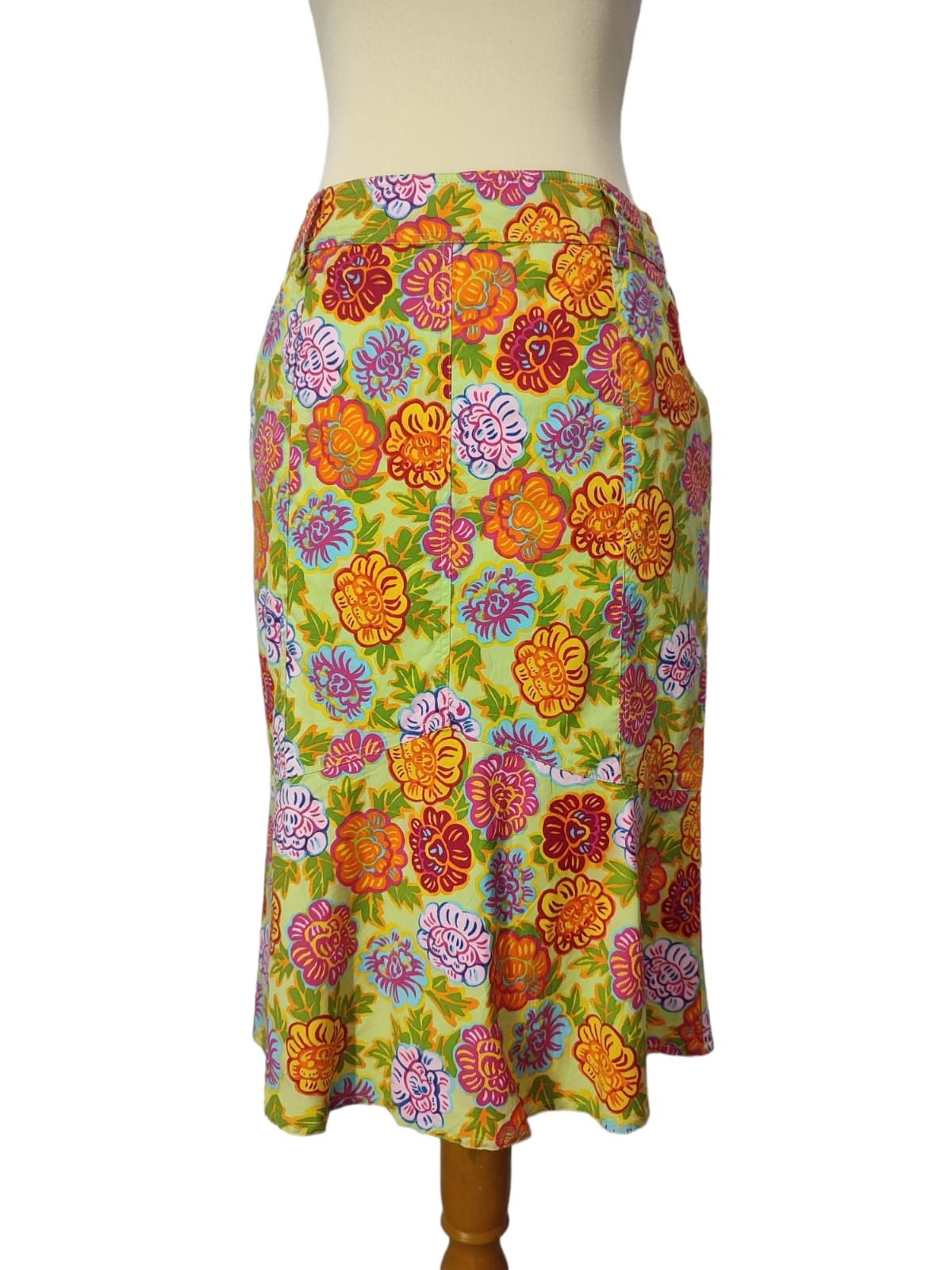 *Marella Flower Art Midi Skirt