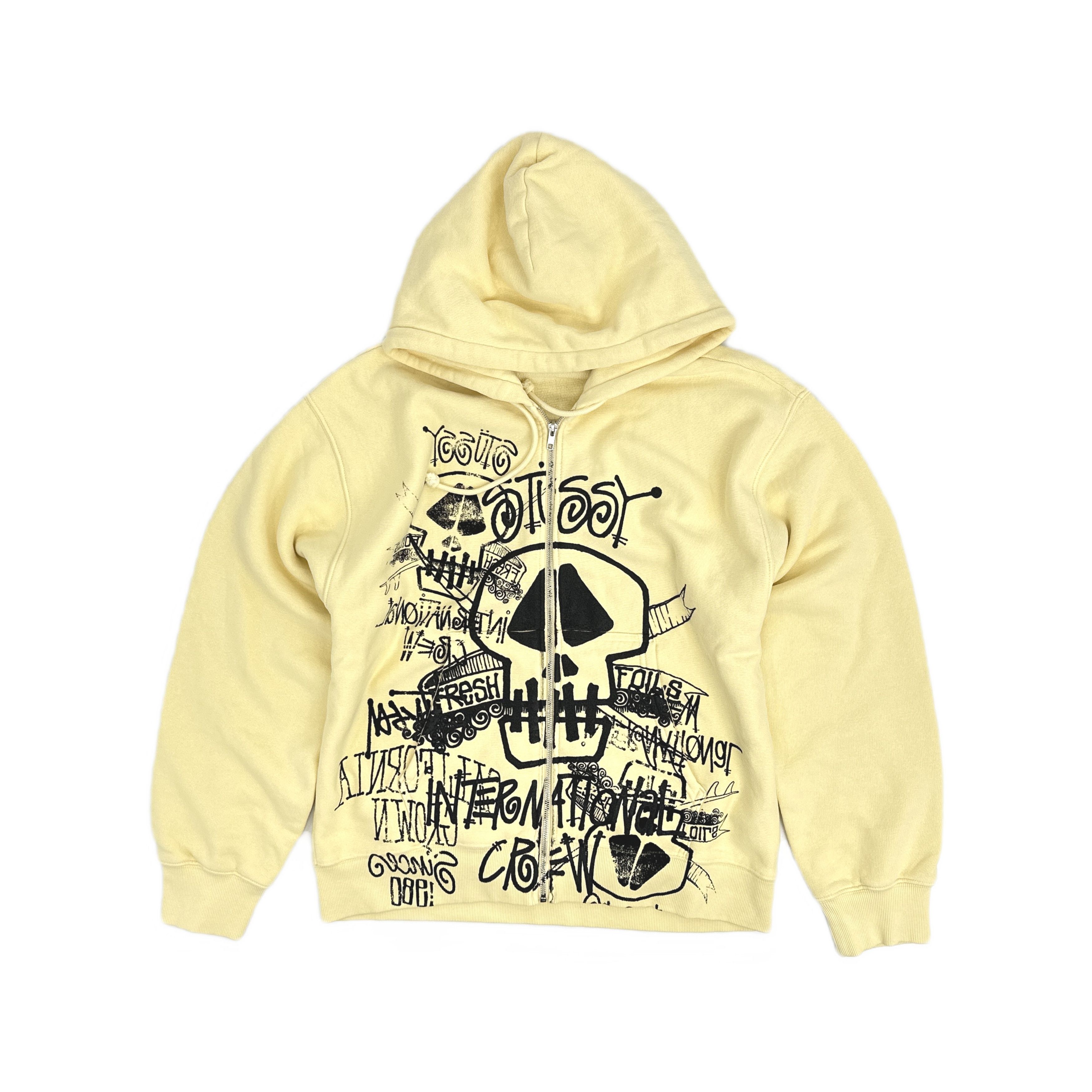 Stussy Stussy Skulls Zip Hoodie Yellow XL Size US XL / EU 56 / 4 - 1 Thumbnail