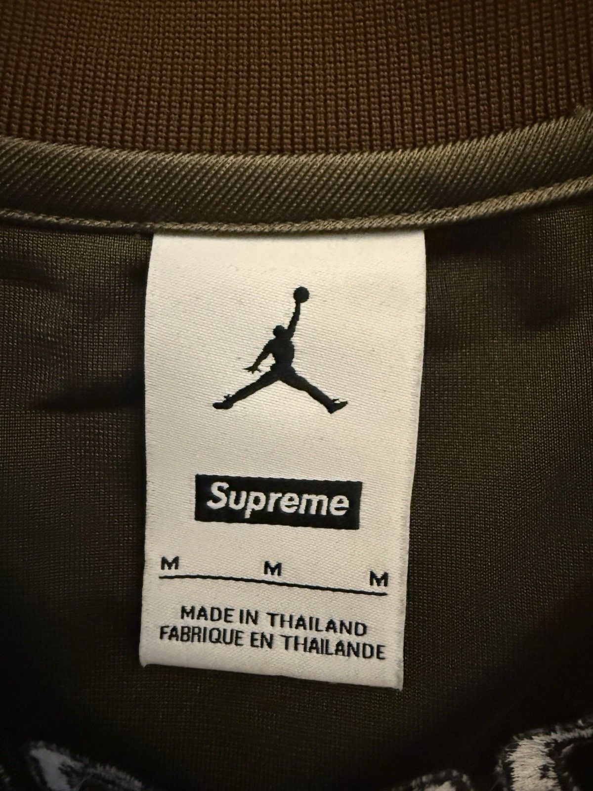 Jordan Brand × Supreme Warm Up Jersey Olive Size Medium Size US M / EU 48-50 / 2 - 6 Thumbnail