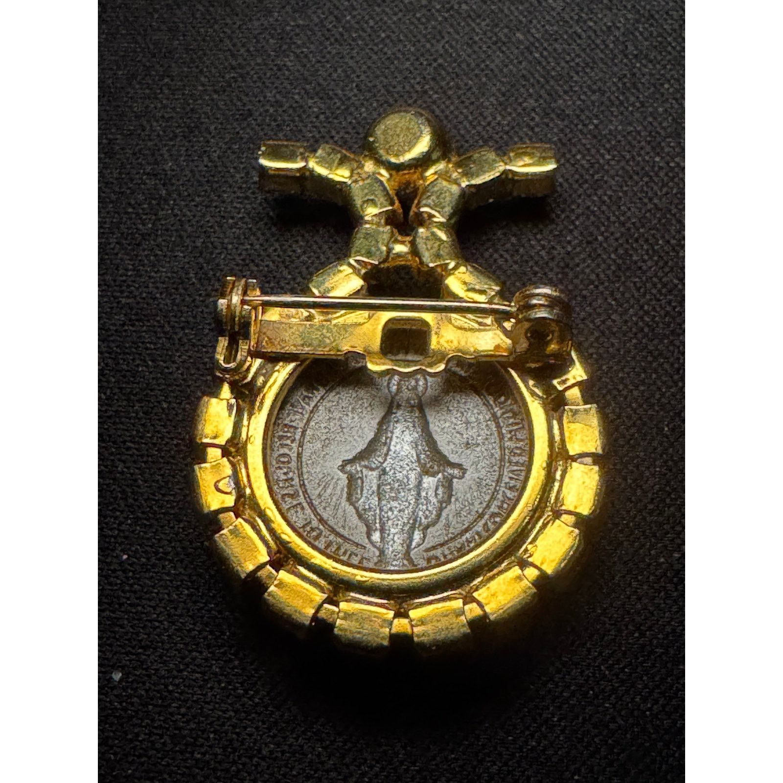 Other Vintage Miraculous Medal Catholic Devotional Brooch Size ONE SIZE - 4 Thumbnail
