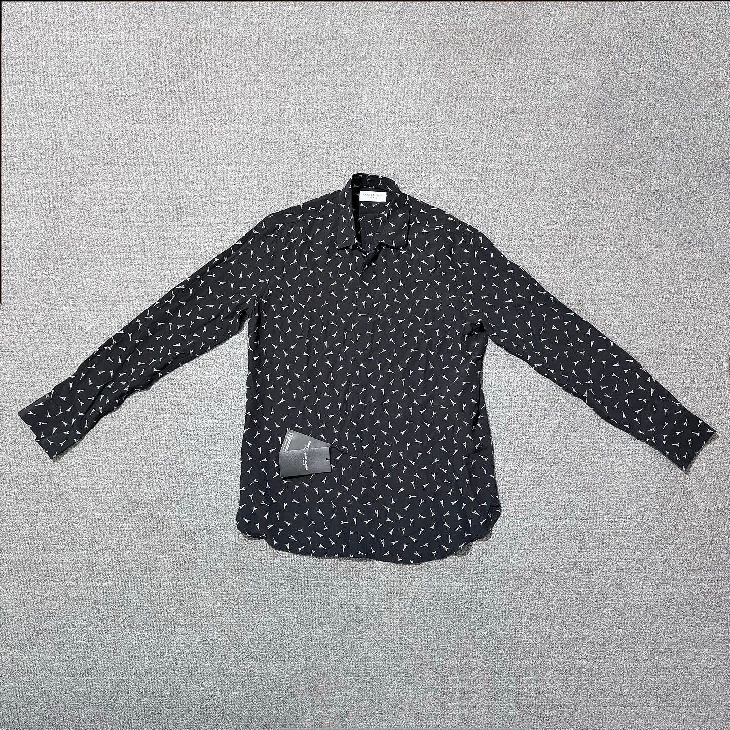 Saint Laurent Paris Saint Laurent Eiffel Tower Print Shirt Size 38 Size US S / EU 44-46 / 1 - 1 Thumbnail