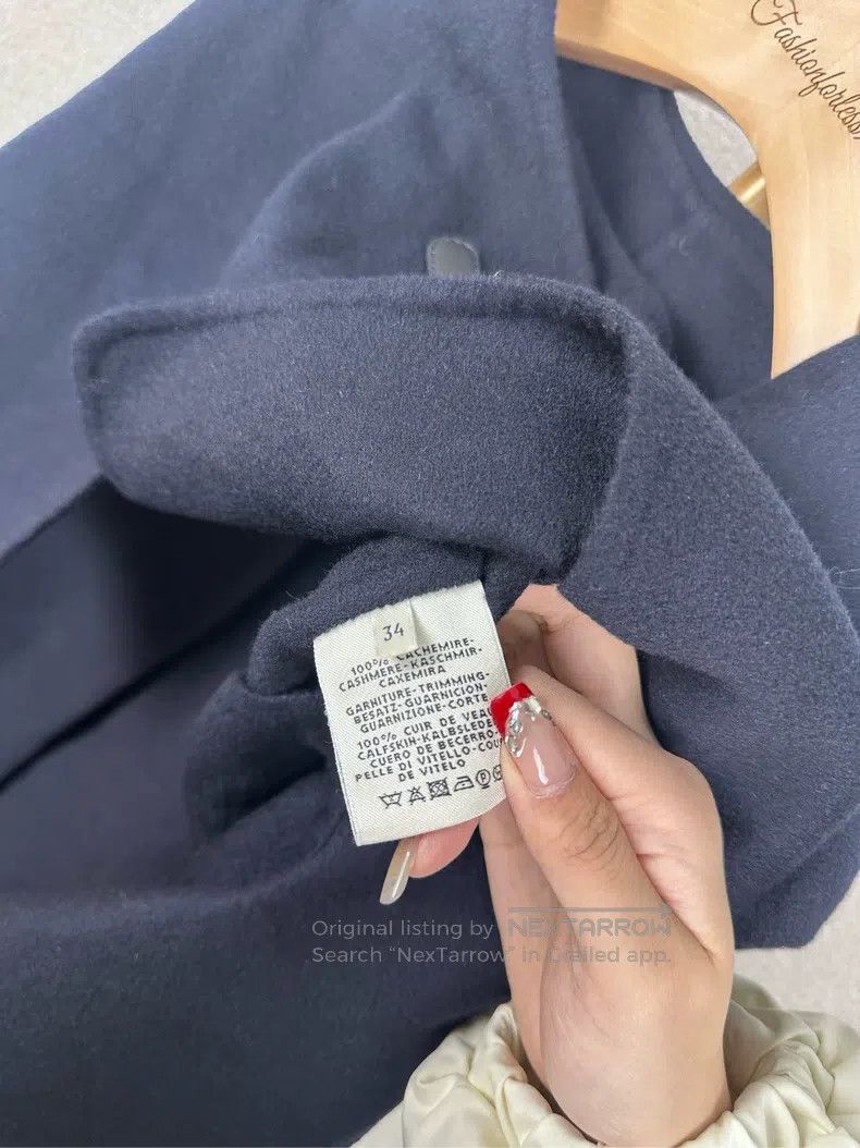 Hermes Hermes Navy Blue Two-Piece Cashmere Set Size XXS / US 00 / IT 34 - 4 Thumbnail
