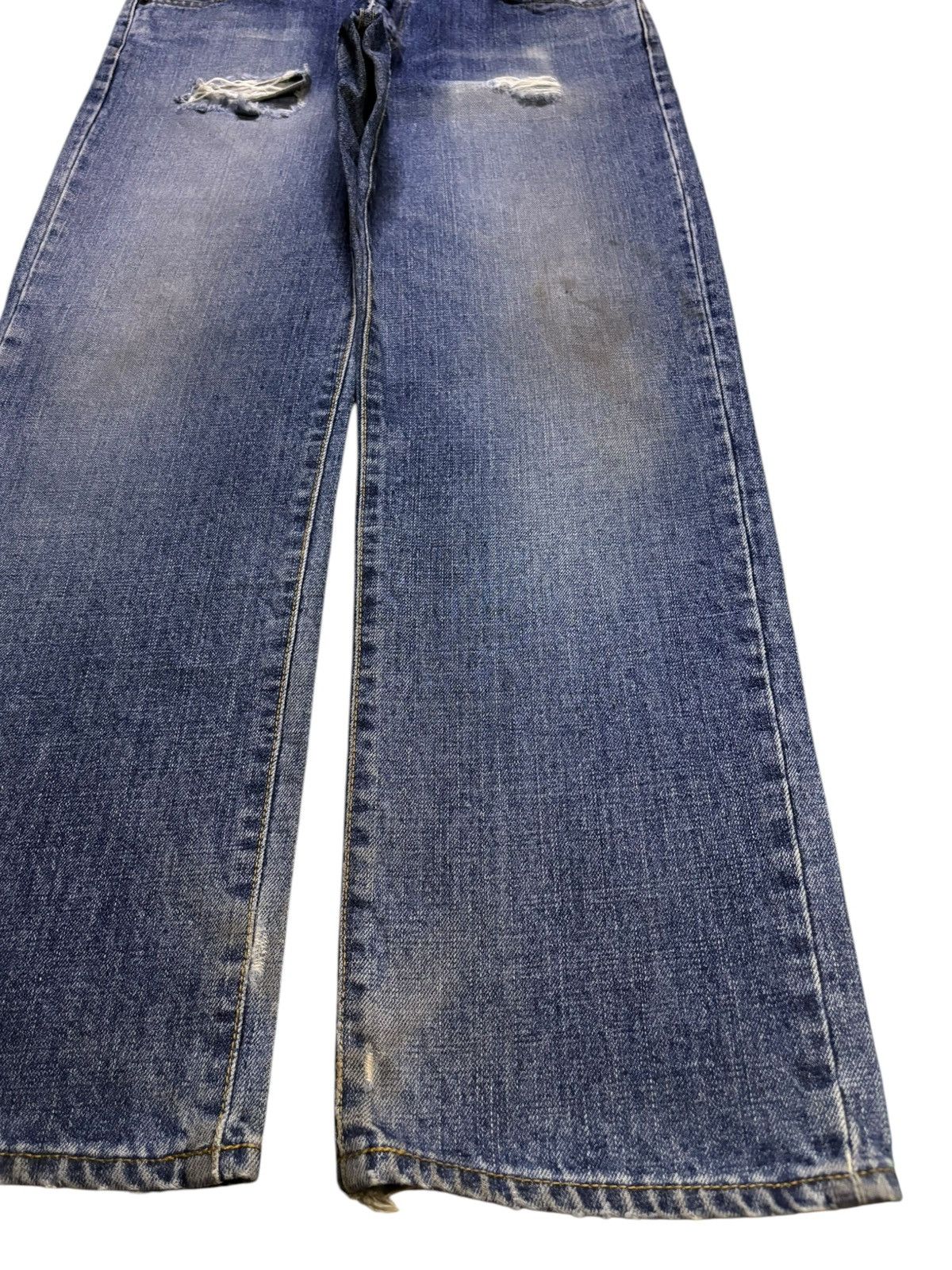 Japanese Brand Vintage Japanese Brand Mud Wash Distressed Loose Jeans Size US 33 - 7 Thumbnail