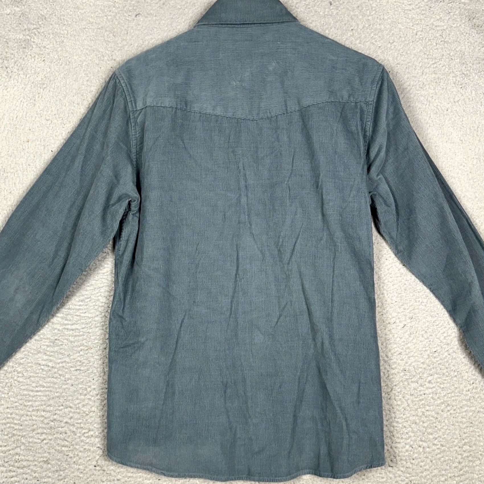 Vintage Criquet Shirt Mens Small Slate Blue Corduroy Western Pearl Snap Button Up Pocket Size US S / EU 44-46 / 1 - 3 Thumbnail