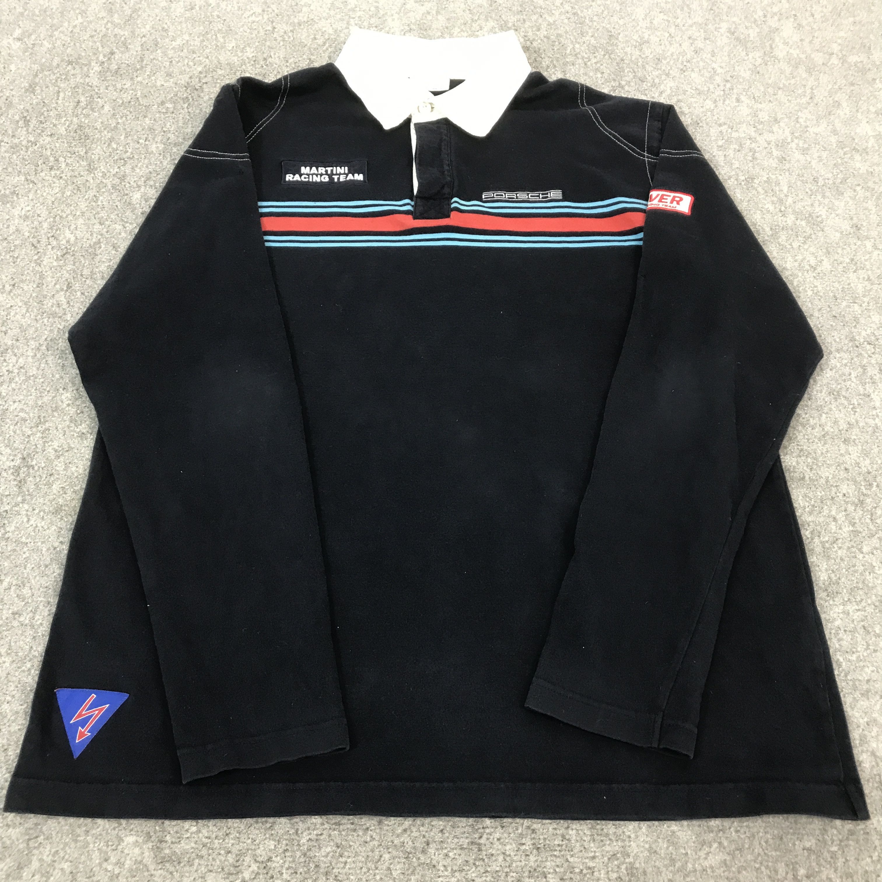 Sports Specialties VTG PORSCHE MARTINI RACING TEAM POLO LONG SLEEVE TSHIRTS Size US XL / EU 56 / 4 - 8 Thumbnail