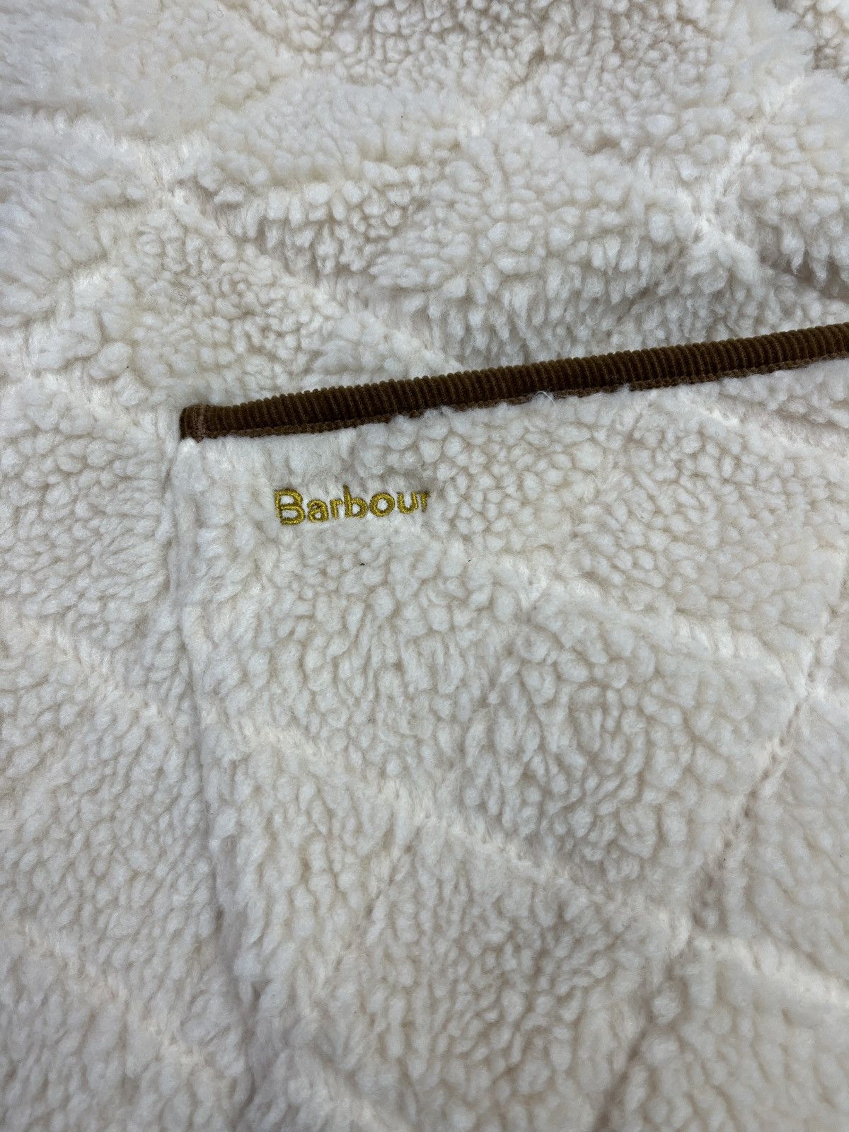 Barbour Barbour Cambo Fleece Jacket Cream Sherpa CorduroyCollarCheck Size XL / US 12-14 / IT 48-50 - 4 Thumbnail