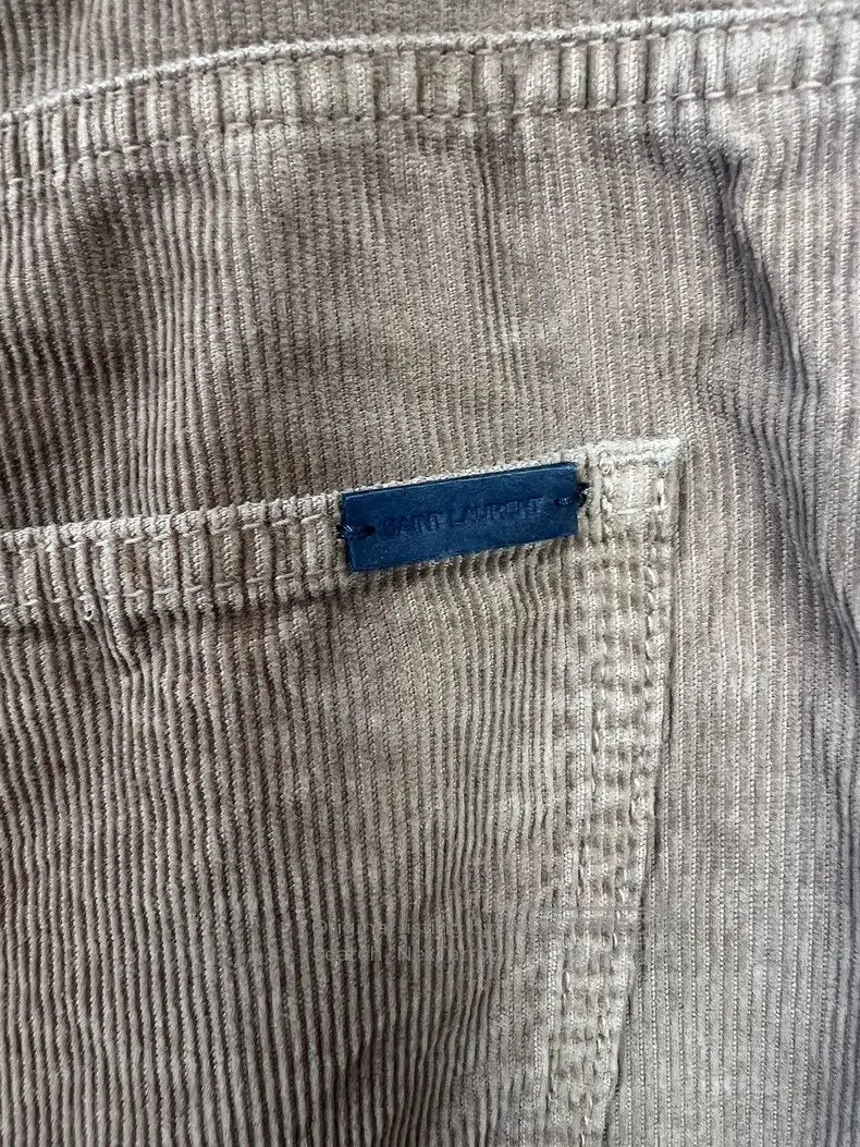 Saint Laurent Paris Saint Laurent Paris Khaki Corduroy Wide Leg Denim Pants Size US 28 / EU 44 - 4 Thumbnail