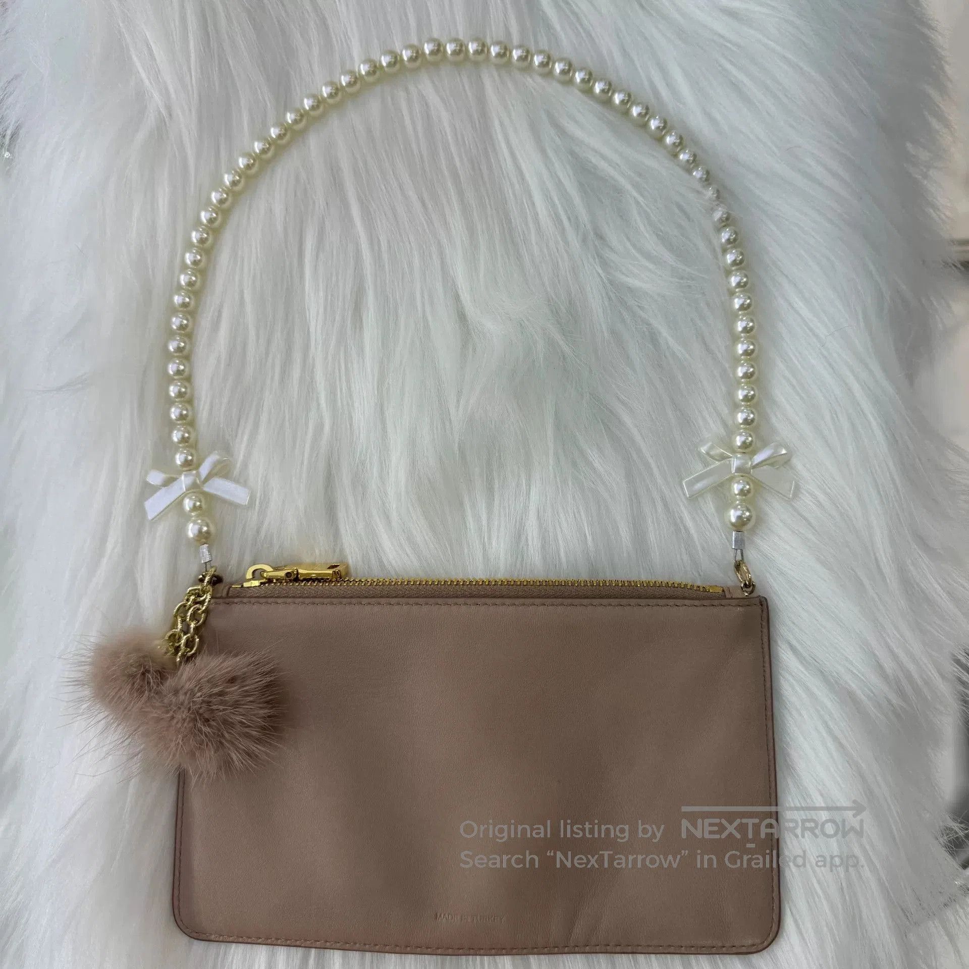 Miu Miu MiuMiu Pearl Chain Shoulder Bag. Size ONE SIZE - 3 Thumbnail