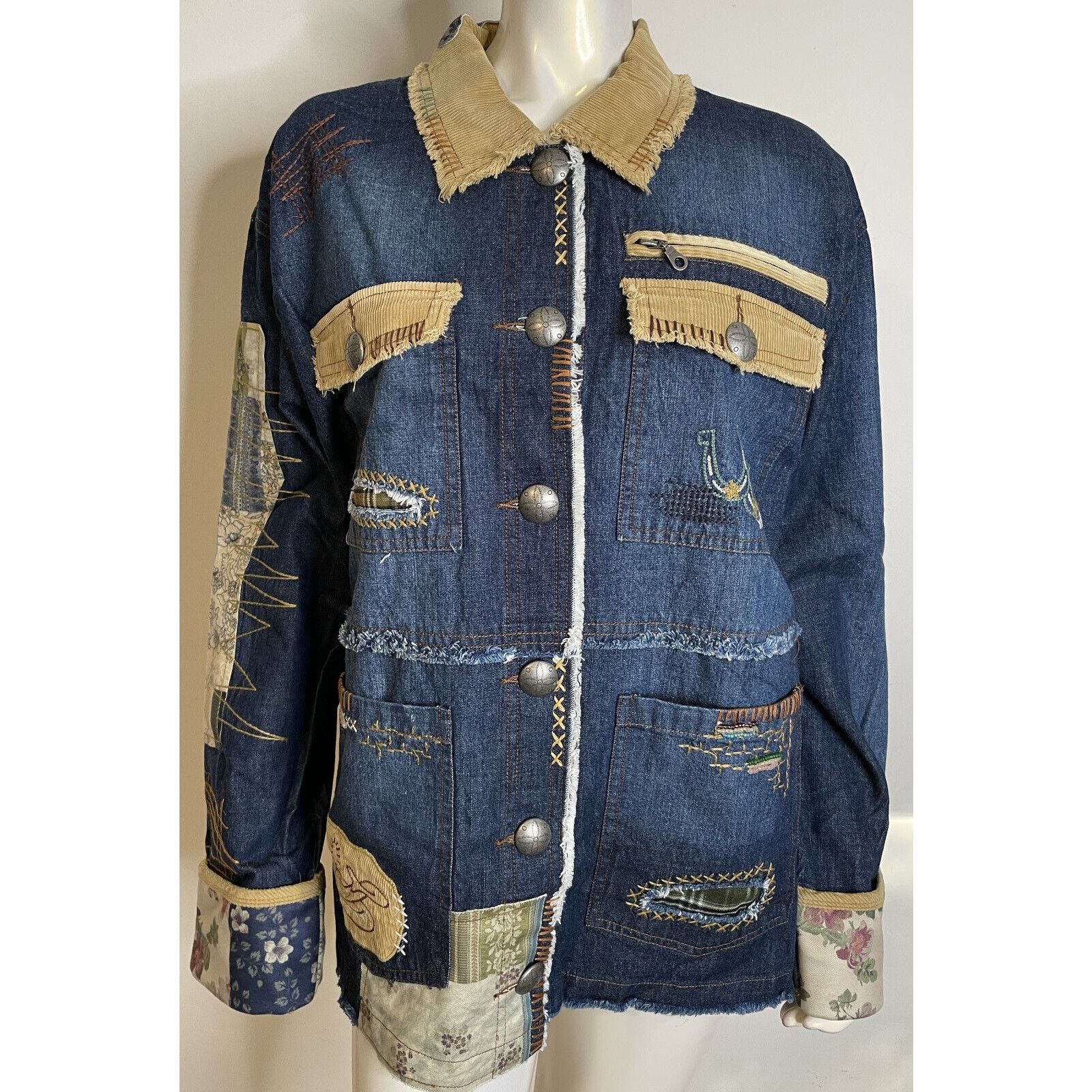 Double D Ranch Double D Ranch Crossing the Brazos Denim Jacket 1X NWT Patch Size XL / US 12-14 / IT 48-50 - 1 Thumbnail