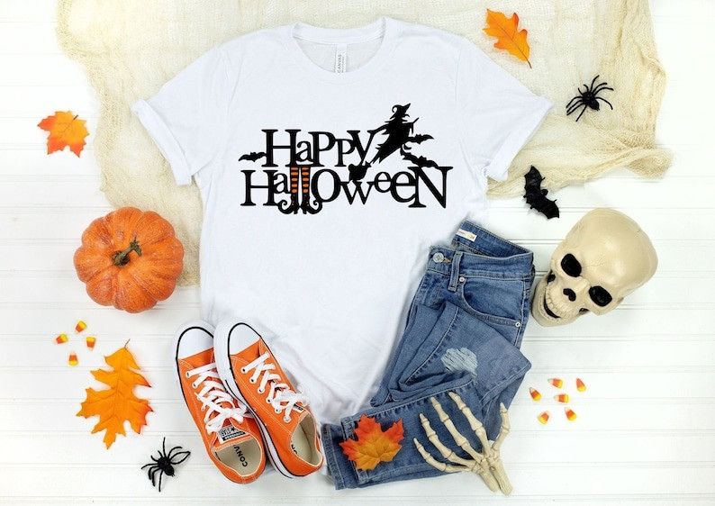 Designer Happy Halloween Shirts, Halloween Shirts Size L / US 10 / IT 46 - 1 Thumbnail