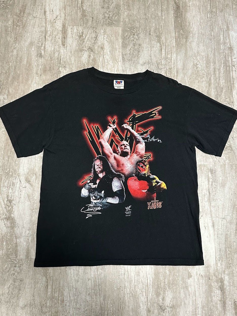 1998 WWF Stone Cold Kane Undertaker Wrestling Tee Shirt
