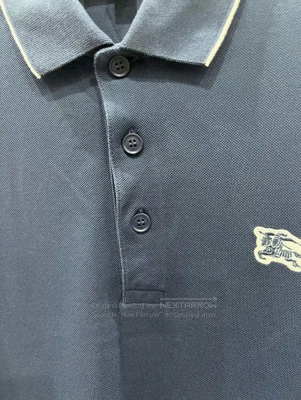 Burberry Burberry Men's Blue Cotton Polo Shirt. Size US S / EU 44-46 / 1 - 5 Thumbnail