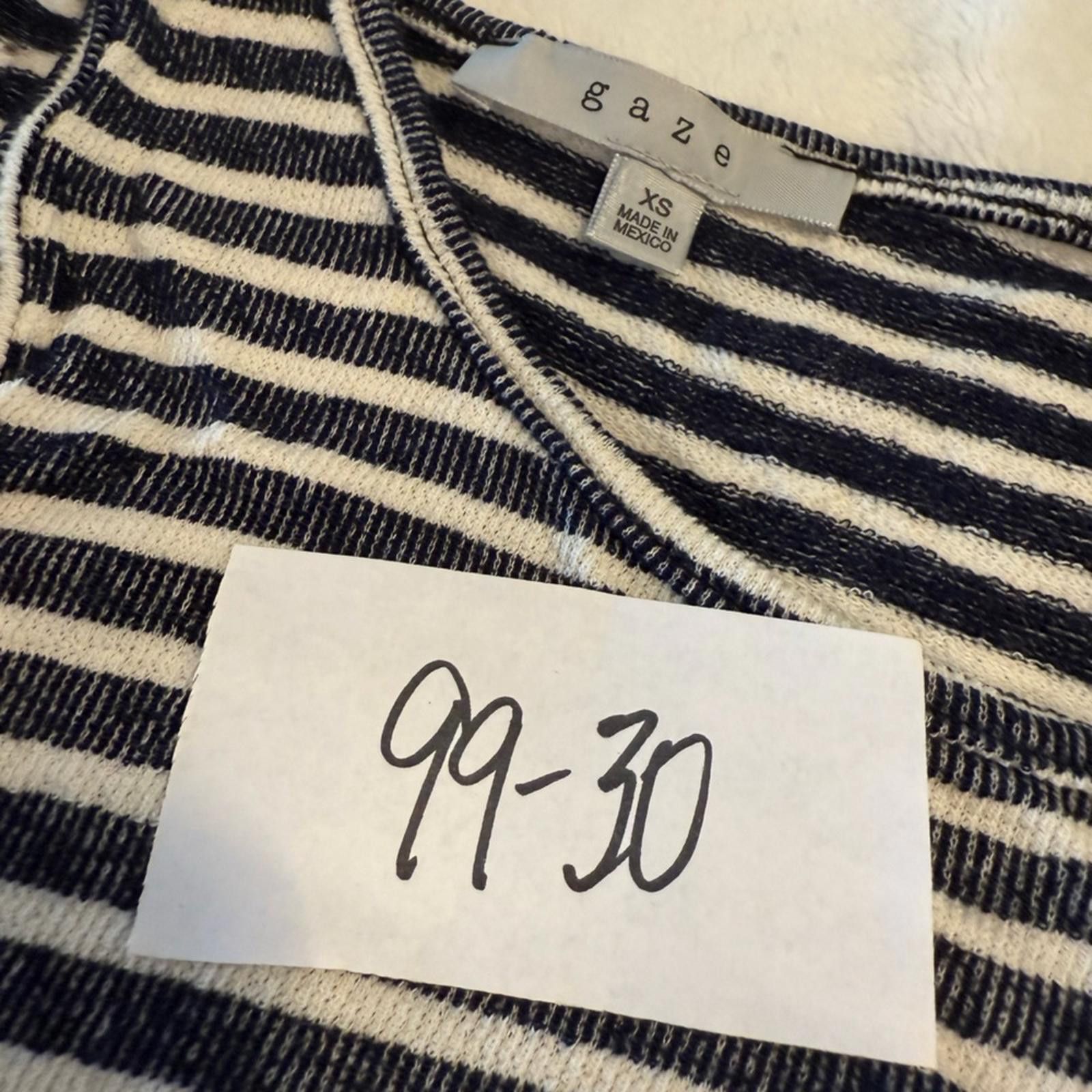 The Game Gaze black cream striped tank dress scoop neck ruffled XS Size XS / US 0-2 / IT 36-38 - 7 Thumbnail