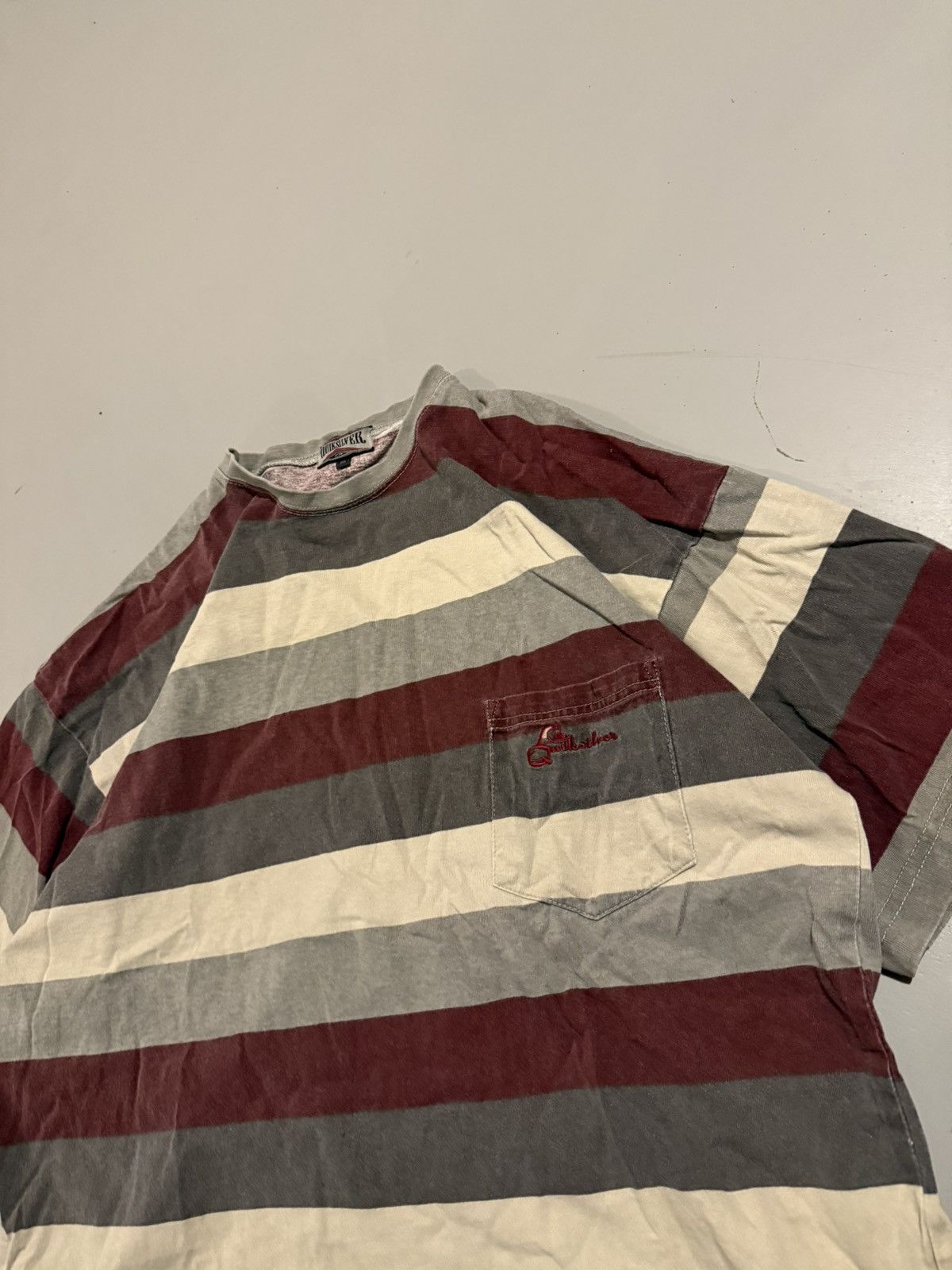 Quiksilver Vintage 90s Quiksilver AOP Striped Surf Surfing Shirt Tee XL Size US XL / EU 56 / 4 - 3 Thumbnail