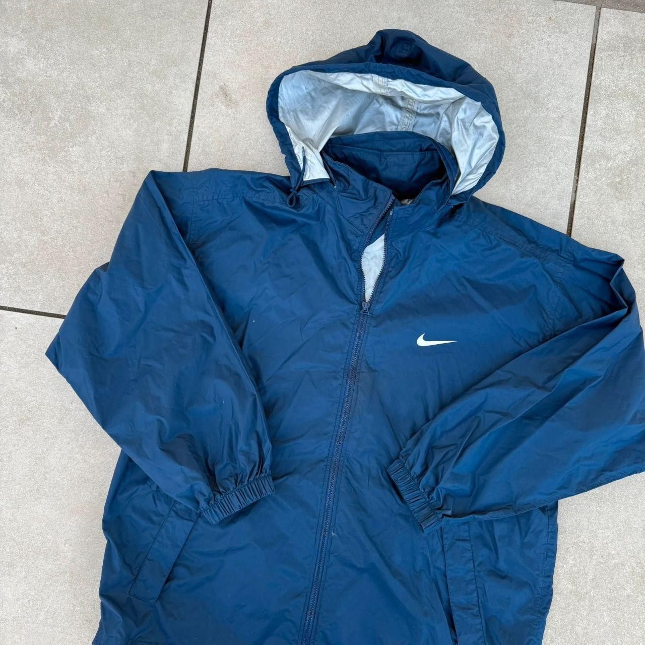 Nike Nike Jacket Windbreaker Navy Swoosh 90s Vintage Size US L / EU 52-54 / 3 - 4 Thumbnail