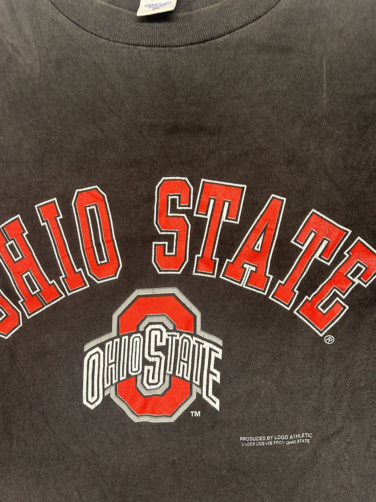 Logo 7 × Vintage Crazy Vintage 90s Essential Ohio State Black Tee Shirt Uni Size US XXL / EU 58 / 5 - 2 Thumbnail