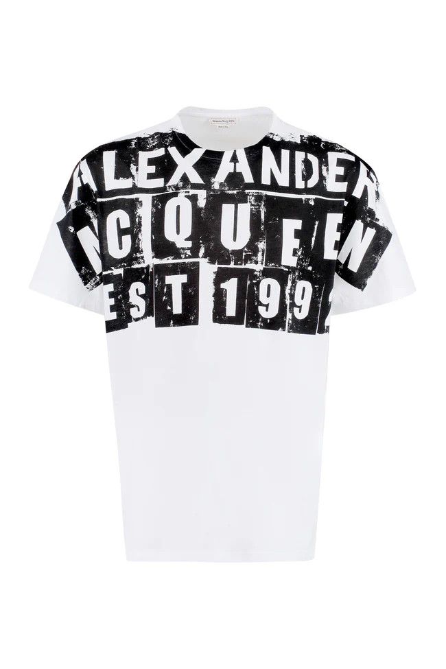 Alexander McQueen o1y1024 T-Shirt In White Size US L / EU 52-54 / 3 - 1 Thumbnail