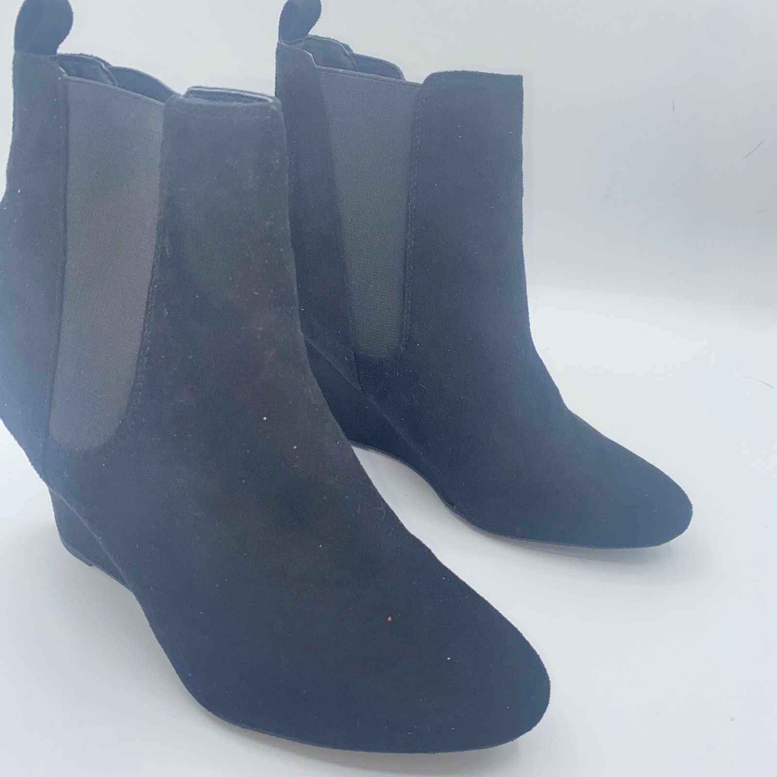 Other Charlotte Russe Black Rebecca Wedge Heeled Ankle Booties 8 Size US 8 / IT 38 - 3 Thumbnail