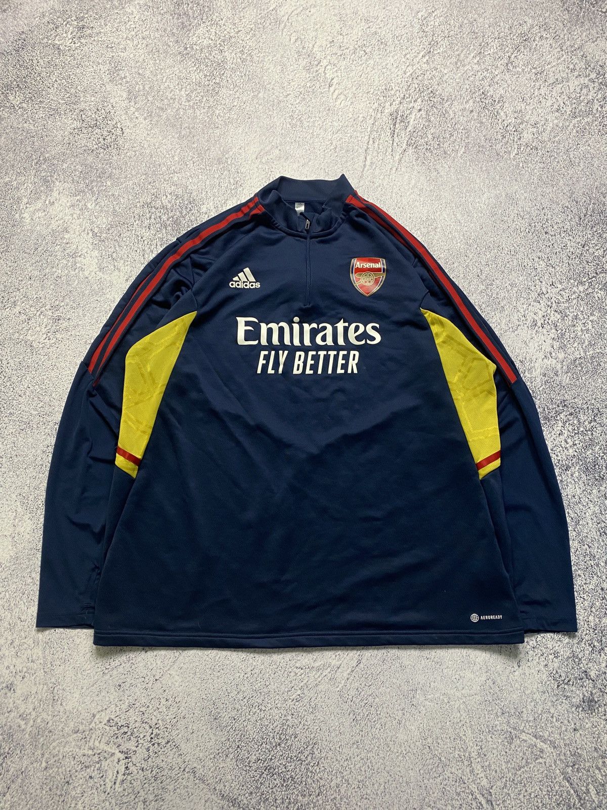 Adidas Arsenal 2022-2023 Adidas Soccer Training Top 1/4 Zip Jersey Size US XXL / EU 58 / 5 - 1 Thumbnail