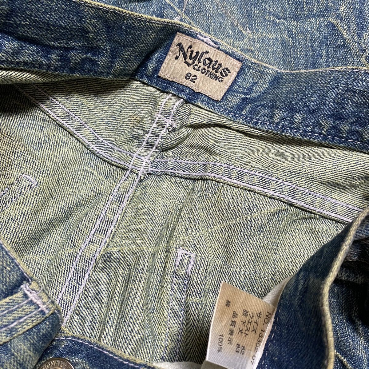 Tornado Mart Vintage Nylaus Raw Faded Splatter Flared Size US 32 / EU 48 - 7 Thumbnail
