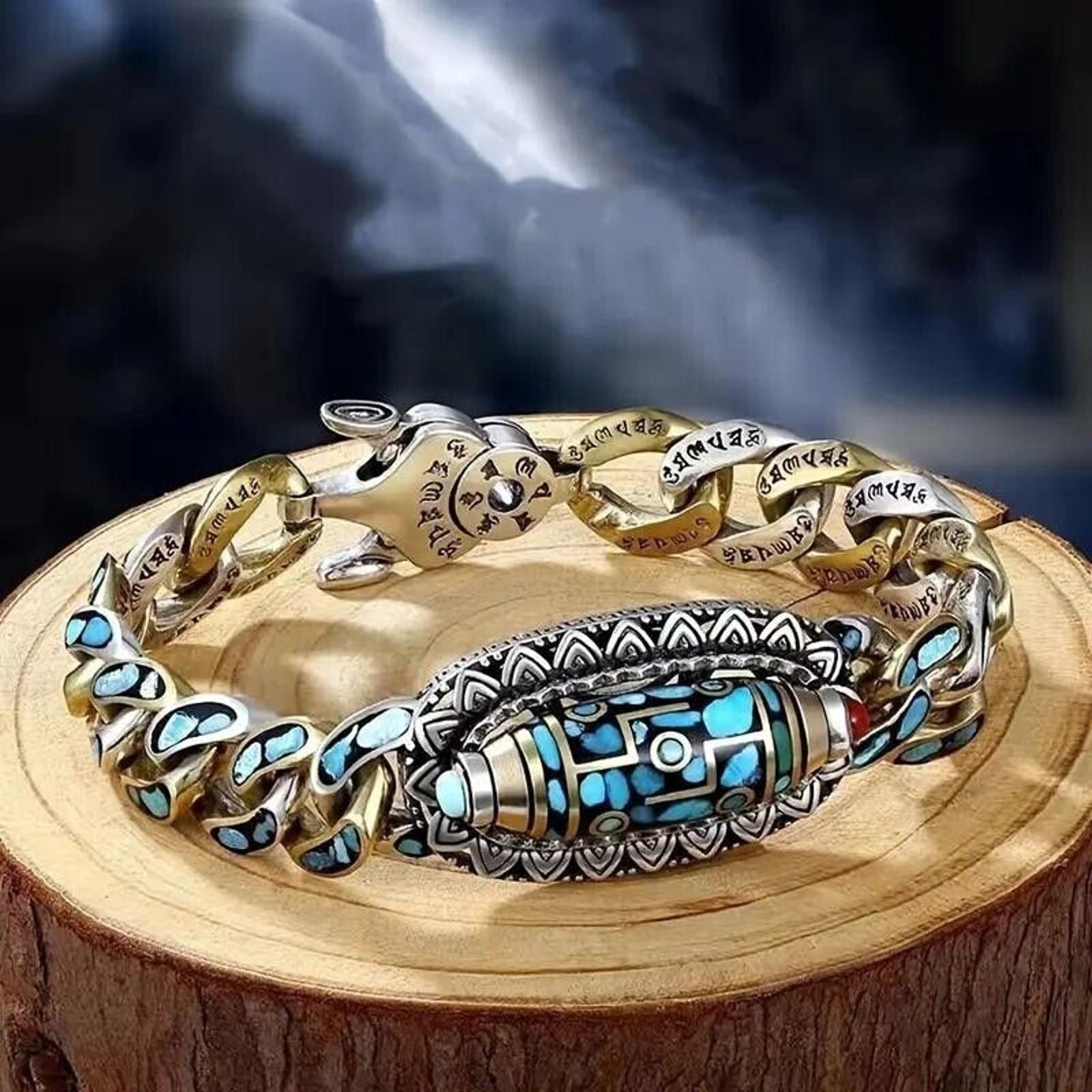 Other Unisex Faux Turquoise & Coral Silvertone Copper Bracelet Size ONE SIZE - 3 Thumbnail