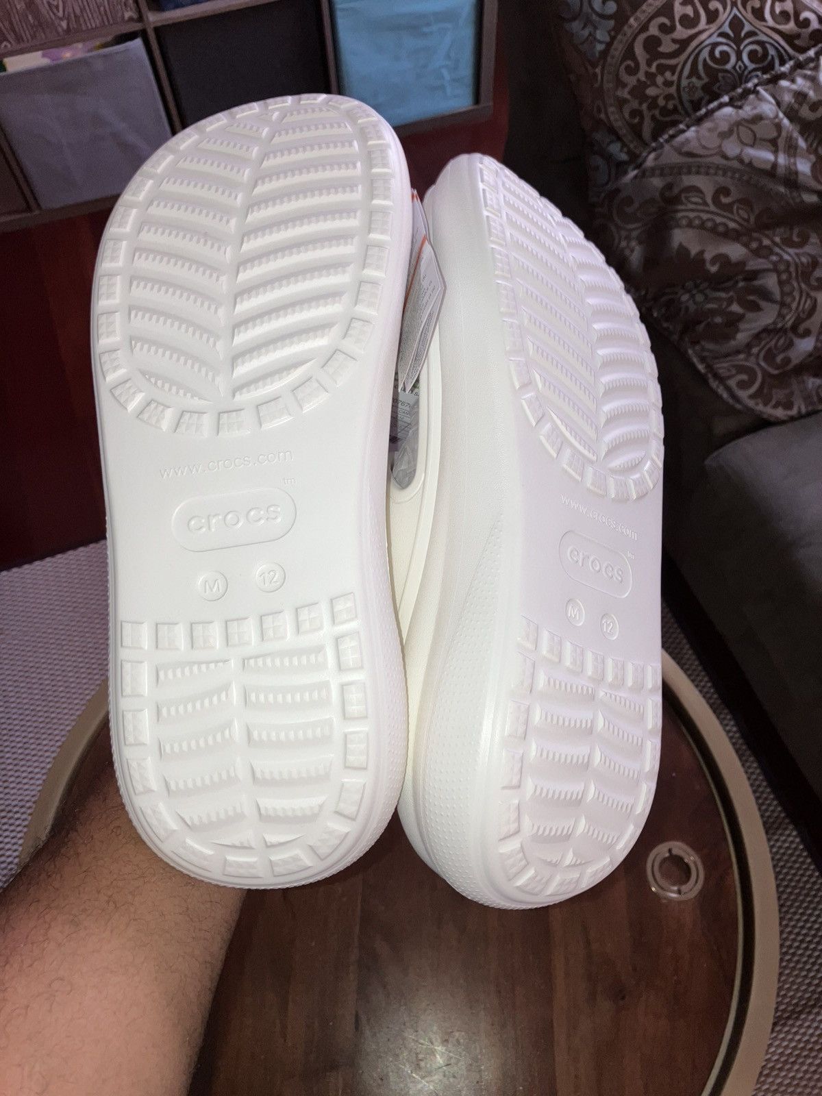 Crocs Crocs Classic Crush Platform Clogs White Men’s 12 New Size US 12 / EU 45 - 6 Thumbnail