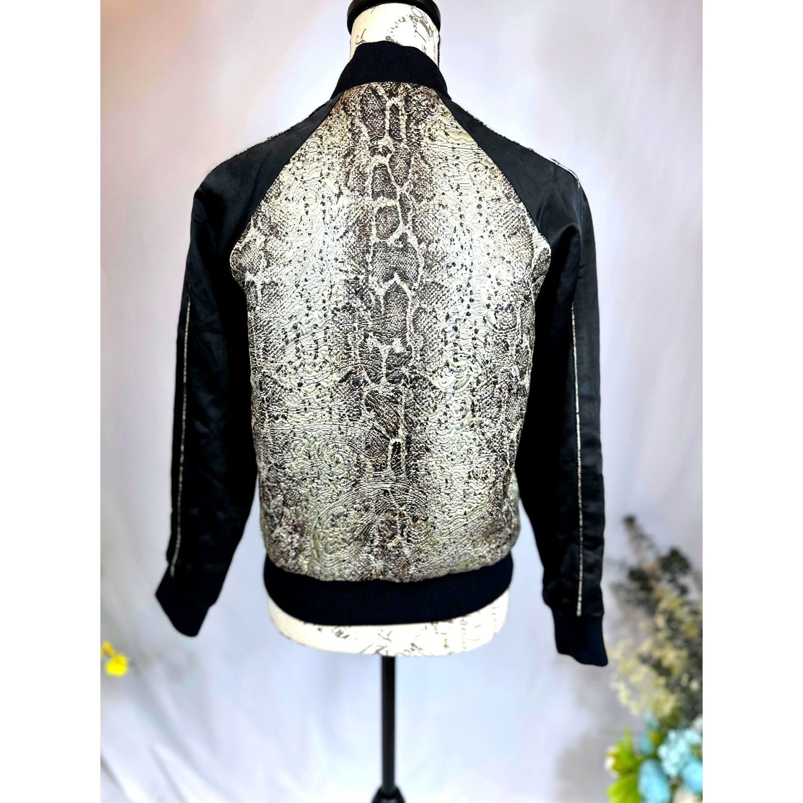 Zadig & Voltaire Zadig & Voltaire Billy Snake Deluxe Bomber Jacket XS Size XS / US 0-2 / IT 36-38 - 19 Thumbnail
