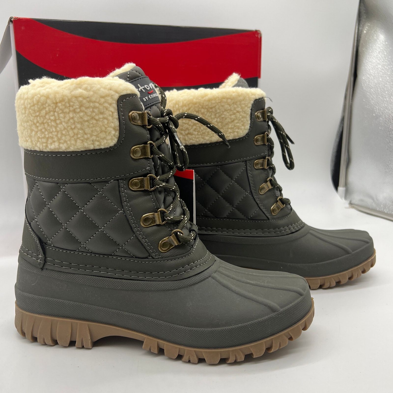 Other Cougar Waterproof Winter Boots Size 7 Medium Green Olive Size US 7 / IT 37 - 6 Thumbnail