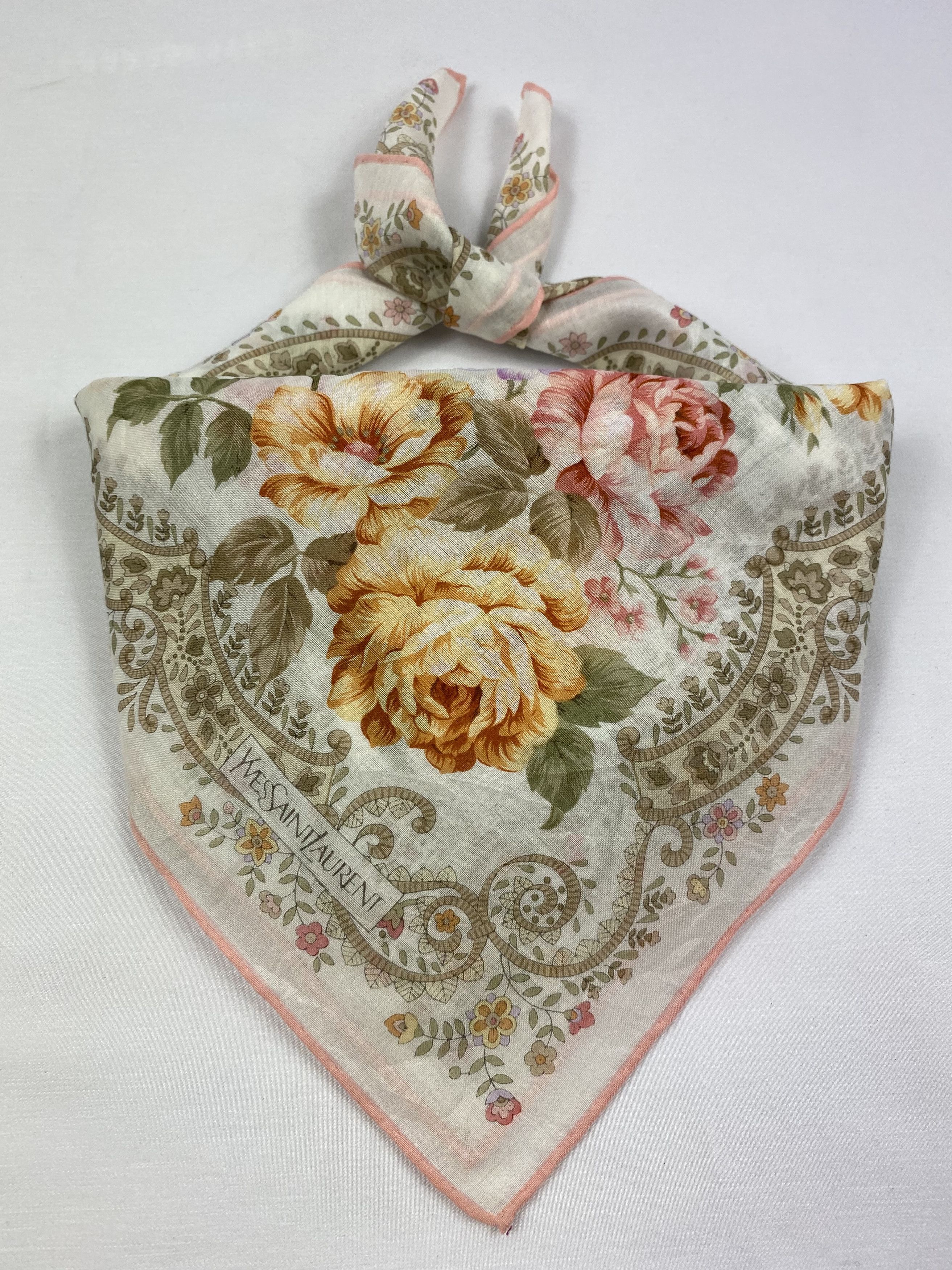 Yves Saint Laurent Yves Saint Laurent Handkerchief / Bandana / Neckerchief Size ONE SIZE - 2 Thumbnail