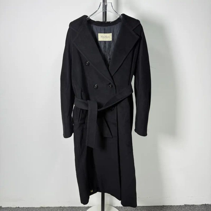 Max Mara MaxMara Black Wool Women's Coat 0089 Size S / US 4 / IT 40 - 1 Thumbnail