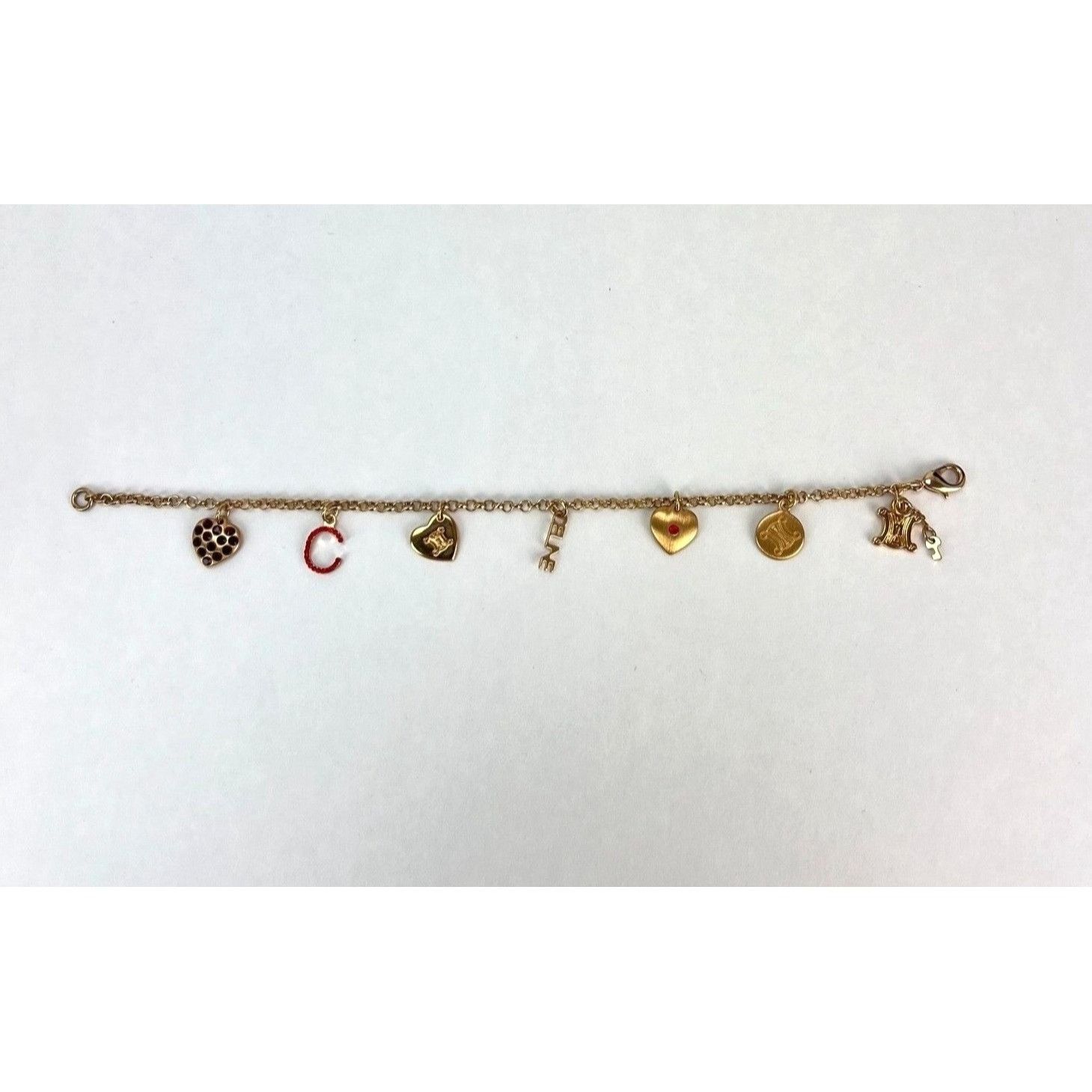 Celine Celine Triomphe Gold metal Charm Bracelet Size ONE SIZE - 3 Thumbnail