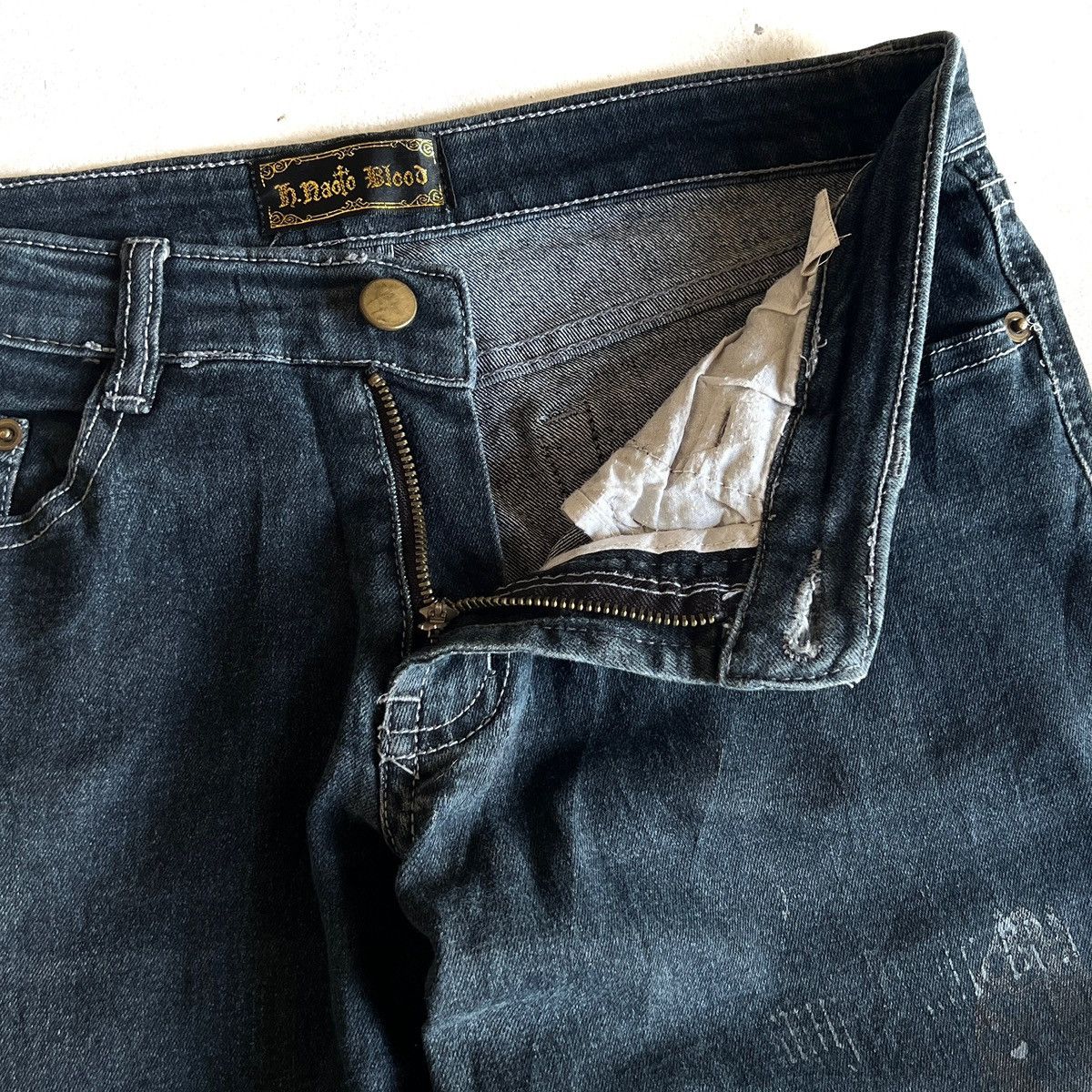 If Six Was Nine h.naoto Blood low-waist flared jeans Size US 30 / EU 46 - 3 Thumbnail