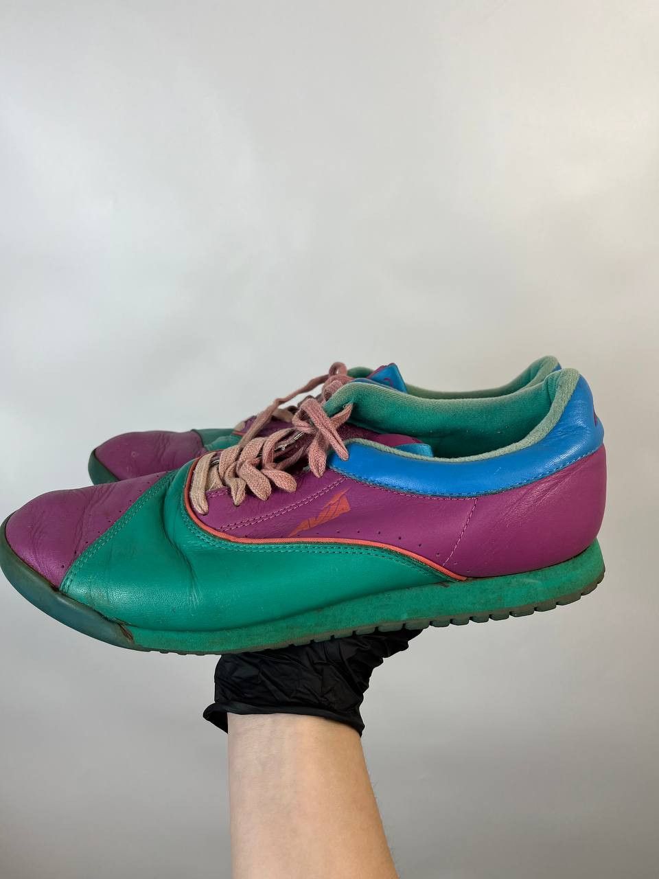 Avia AVIA 80s RETRO PURPLE GREEN LEATHER SNEAKERS WOMENS 9 Size US 9 / IT 39 - 4 Thumbnail