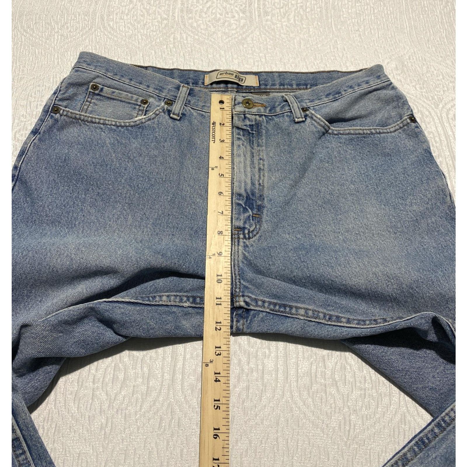 Vintage VINTAGE Urban Up Jeans Mens 36x30 Light Wash Straight Leg Classic Denim Zip Fly 5 Pocket Mens Boys Girls Size US 36 / EU 52 - 7 Thumbnail