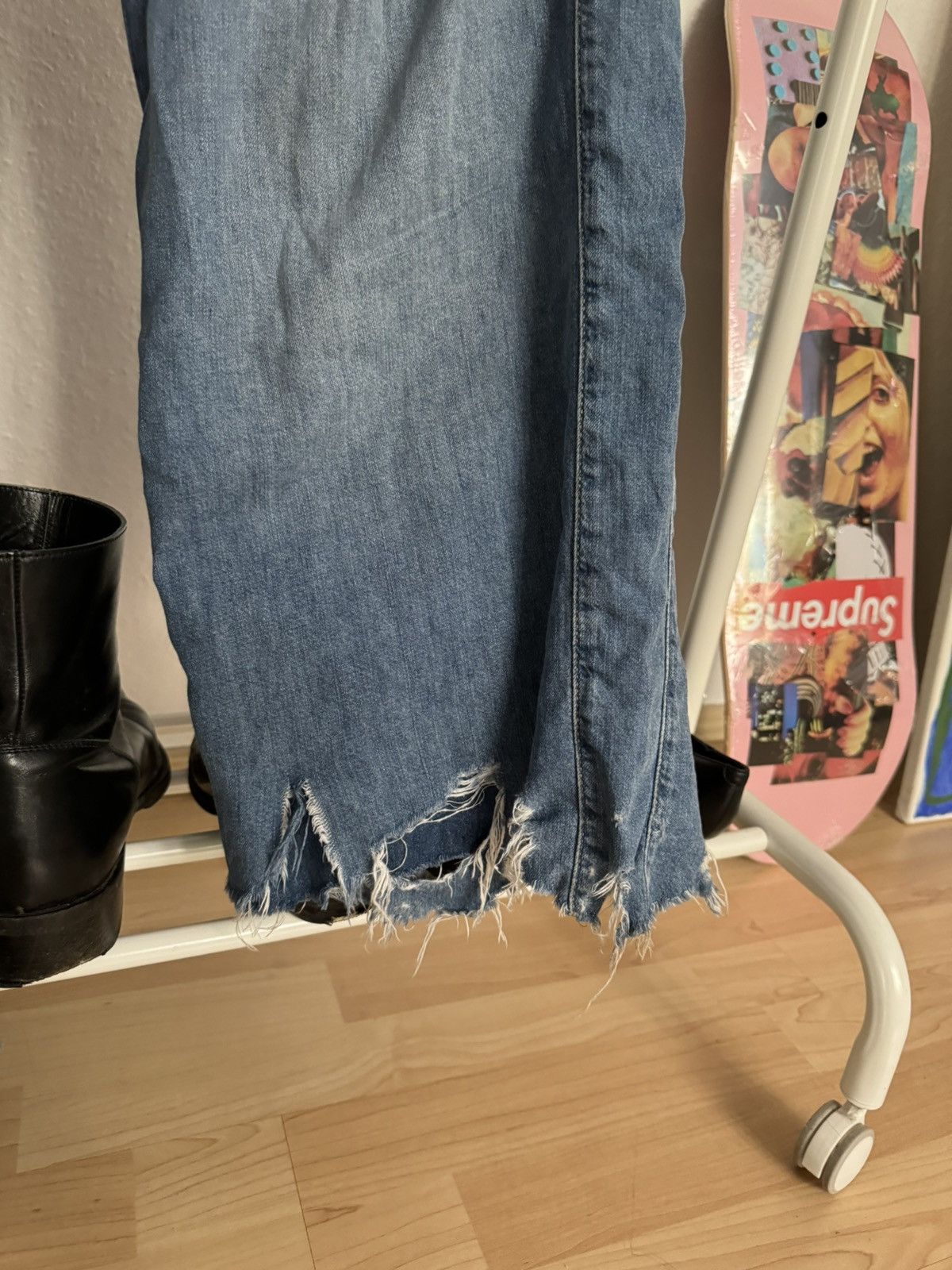Diesel Diesel Soft Denim Distressed Jeans in Blue Size US 32 / EU 48 - 4 Thumbnail