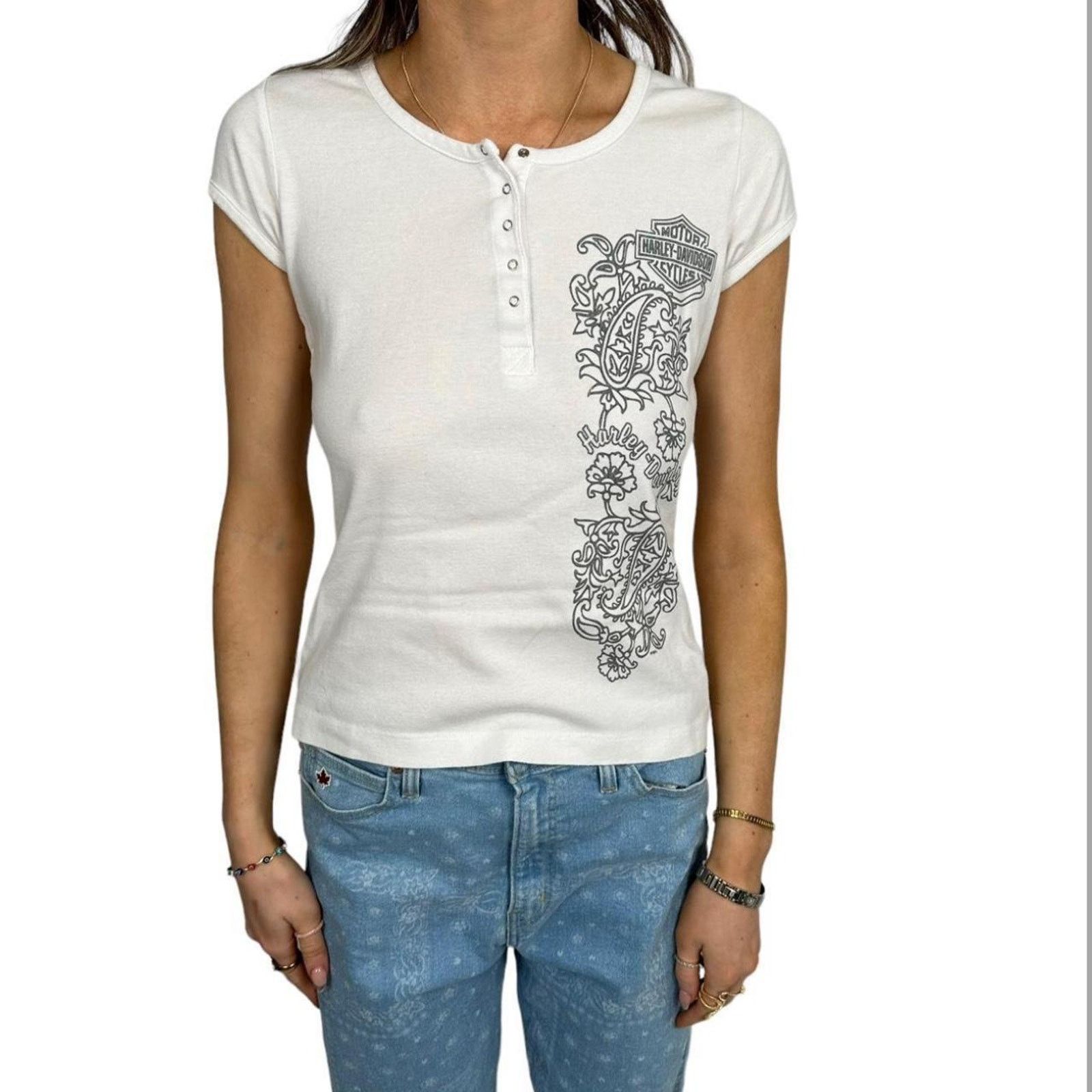 Harley Davidson Vintage womens harley davidson tee Size L / US 10 / IT 46 - 1 Thumbnail