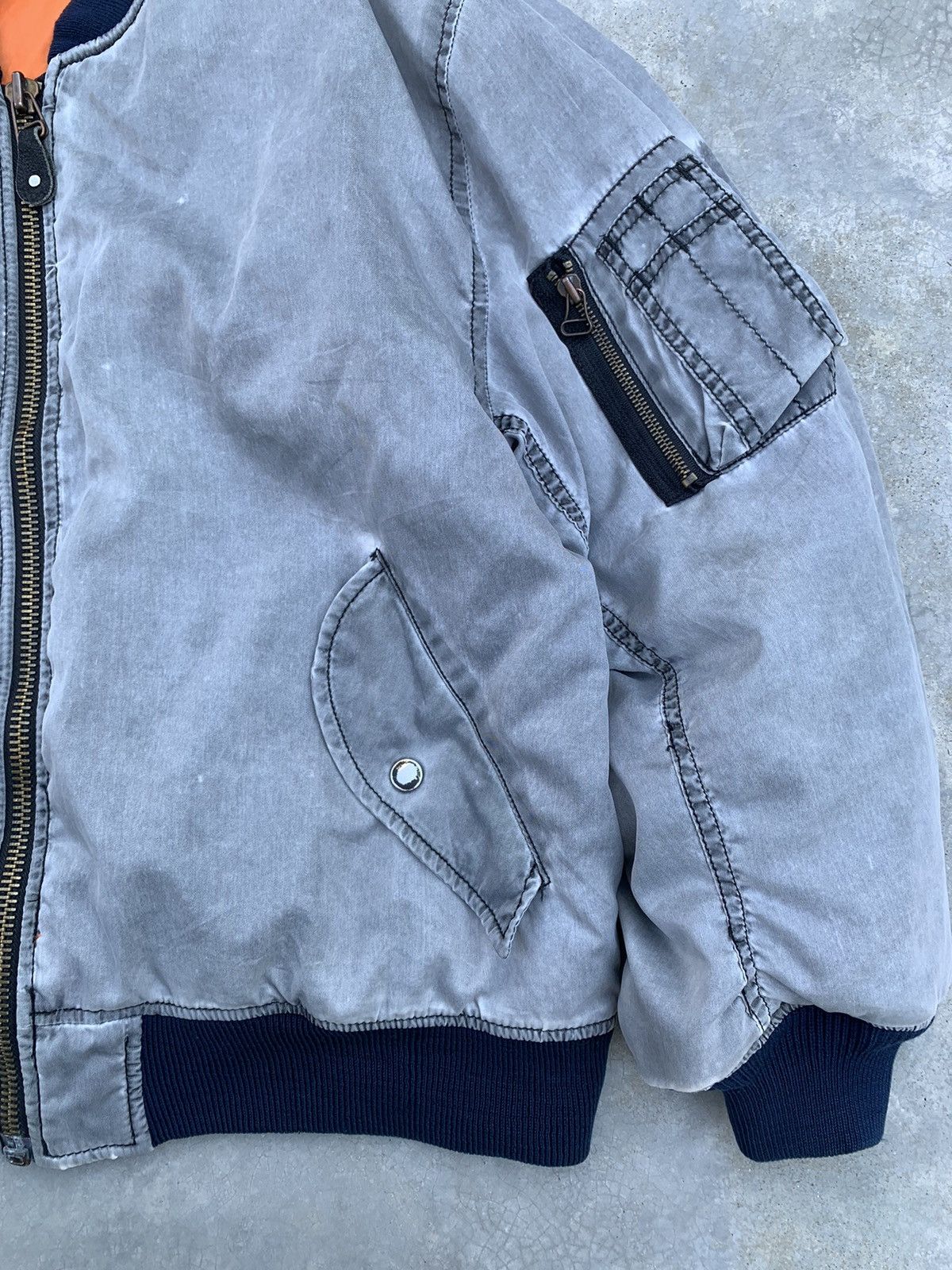 Vintage 🫐 Faded Ma-1 Bomber Jacket Size US M / EU 48-50 / 2 - 11 Thumbnail