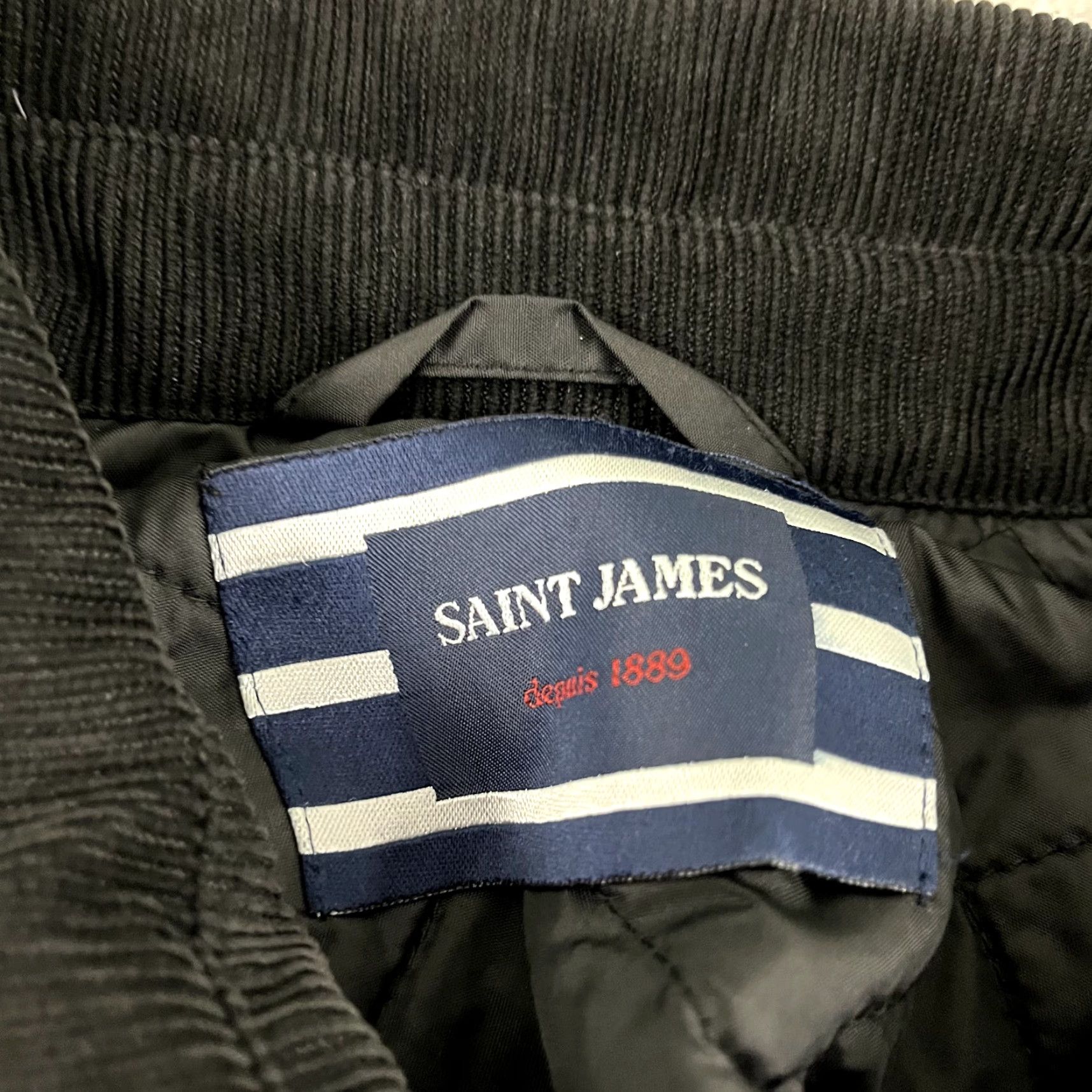 Saint James Saint-James Jacket Womens US 10 FR 42 Black Quilted Puffer Full Zip Snap Coat Size L / US 10 / IT 46 - 2 Thumbnail