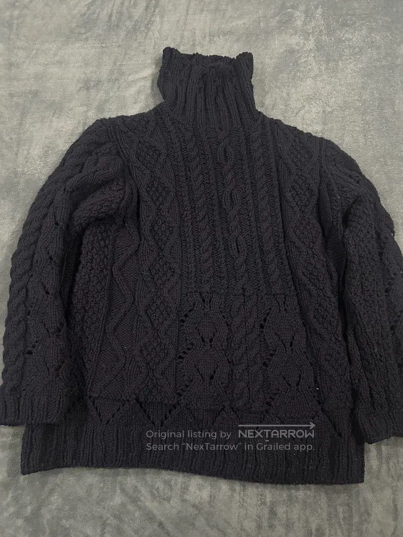Yohji Yamamoto Yohji Yamamoto 2002aw blue hand-knitted turtleneck sweater Size US L / EU 52-54 / 3 - 2 Thumbnail