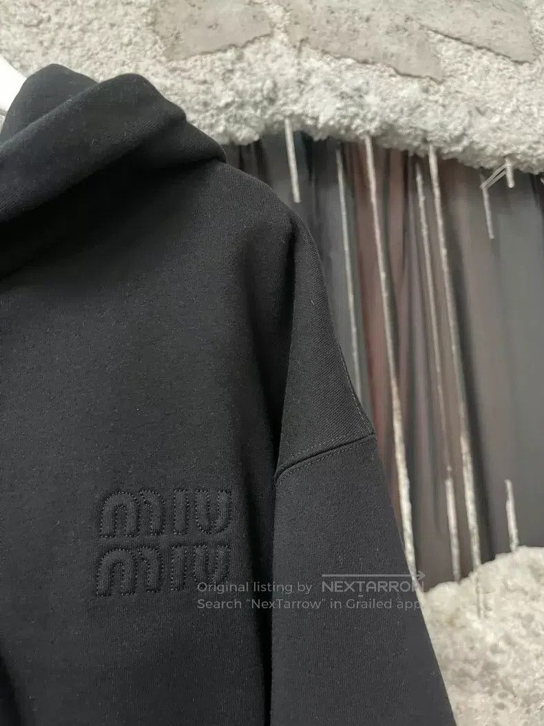 Miu Miu Miu Miu Size s Zipper logo sweater jacket coat Size S / US 4 / IT 40 - 5 Thumbnail