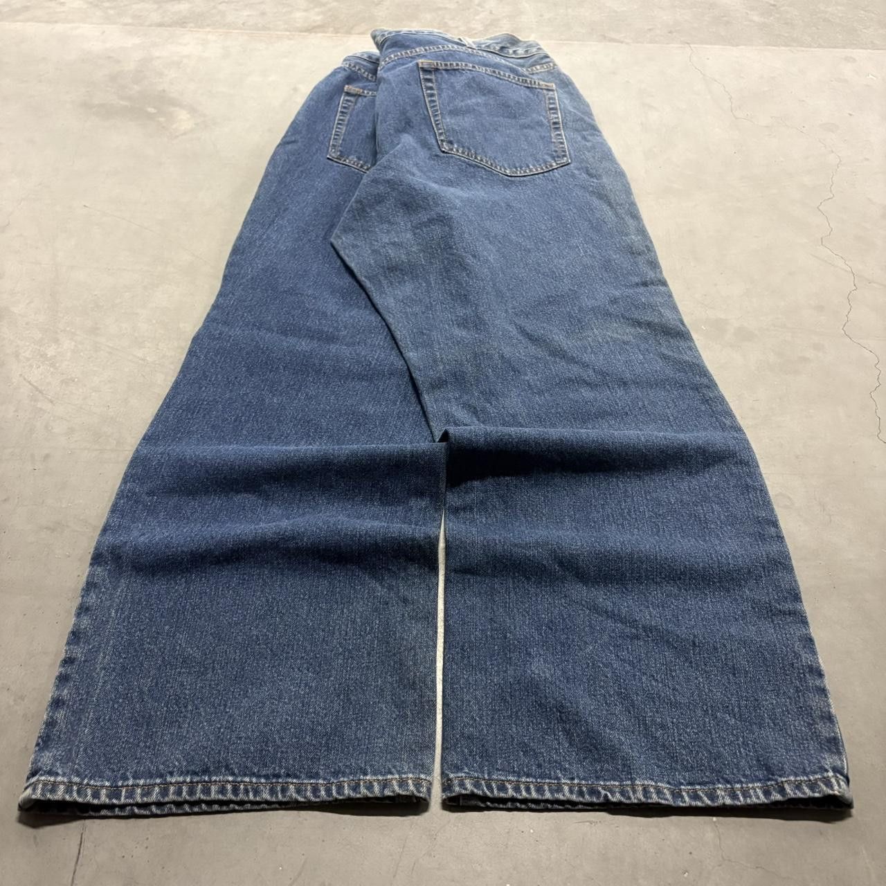 Vintage Crazy Vintage Y2K/2000s Super Baggy Workwear Style Medium Wash Denim Jeans! Size US 40 / EU 56 - 6 Thumbnail