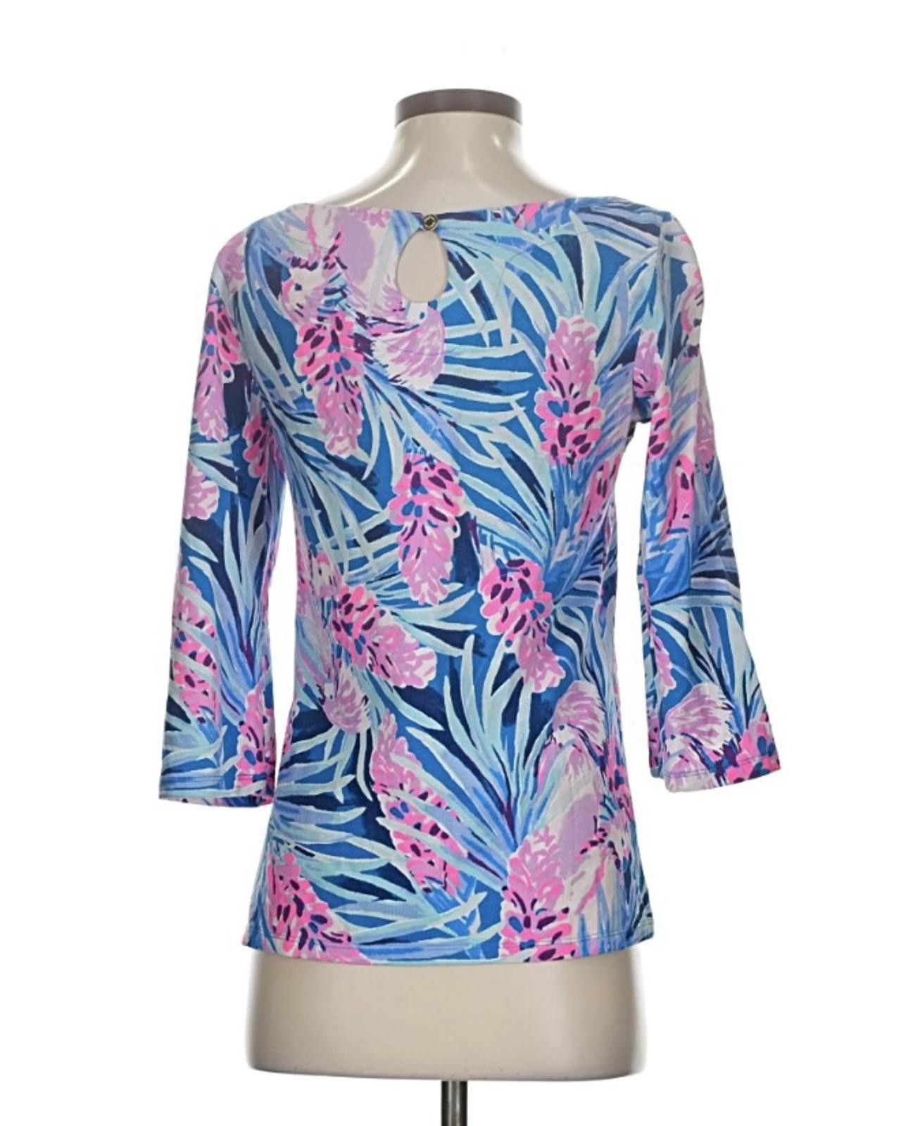 Other Lilly Pulitzer Waverly Top Mr. Peacock Tropical Print Sz S Size S / US 4 / IT 40 - 2 Thumbnail