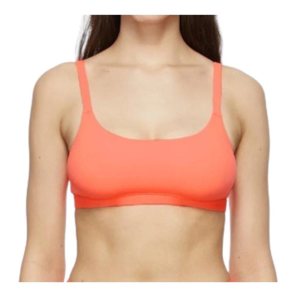 Designer NT306 NWT SKIMS COTTON JERSEY SCOOP BRALETTE TANGERINE XXS Size ONE SIZE - 1 Preview