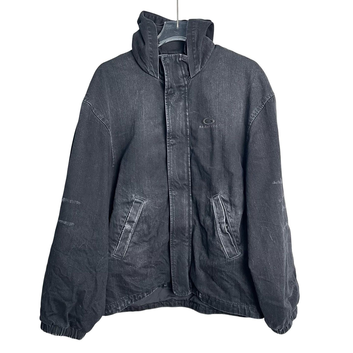 Balenciaga Balenciaga Distressed Denim Hooded Jacket XS Size US XS / EU 42 / 0 - 1 Thumbnail