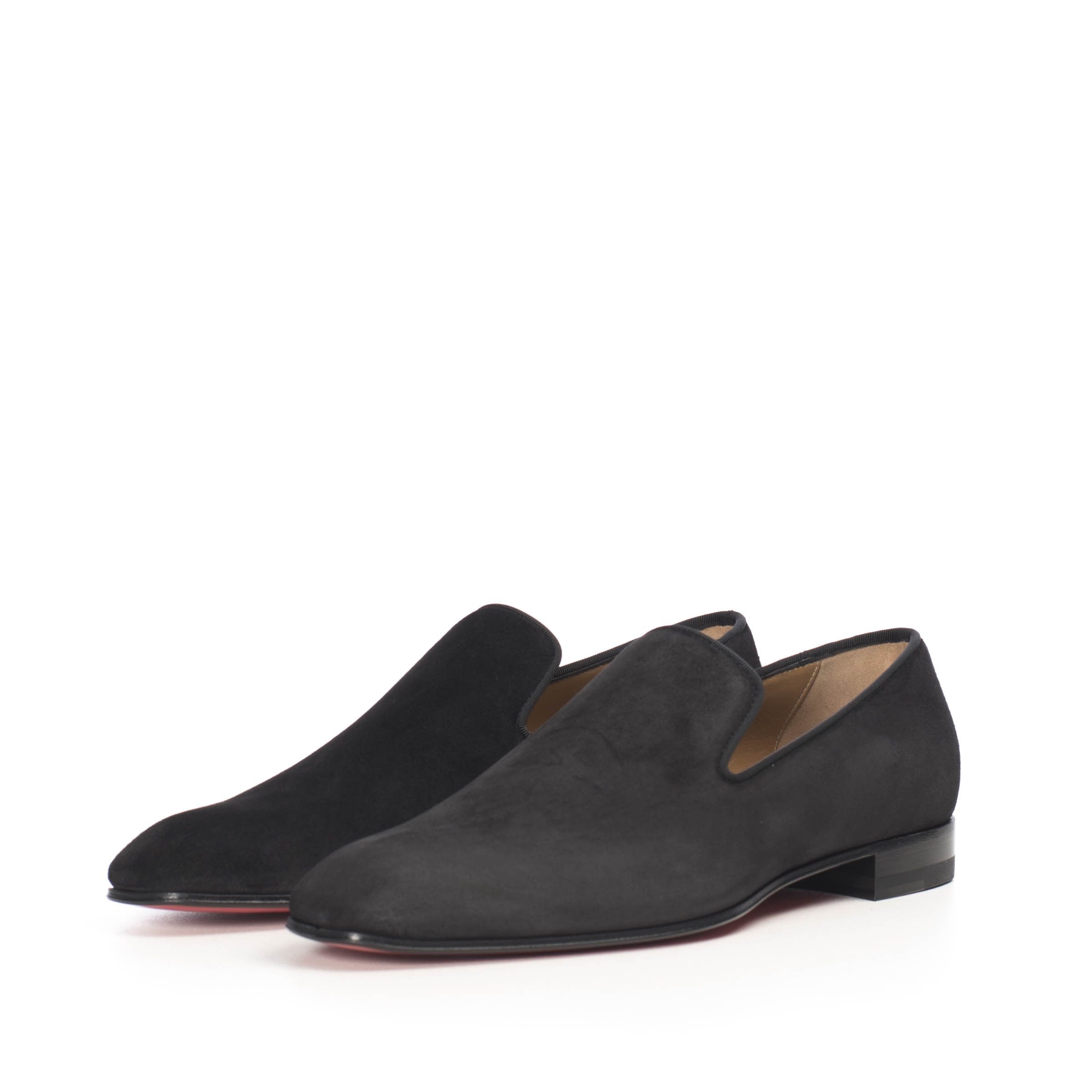 Christian Louboutin Black Suede Dandelion Loafers Size US 10 / EU 43 - 3 Thumbnail