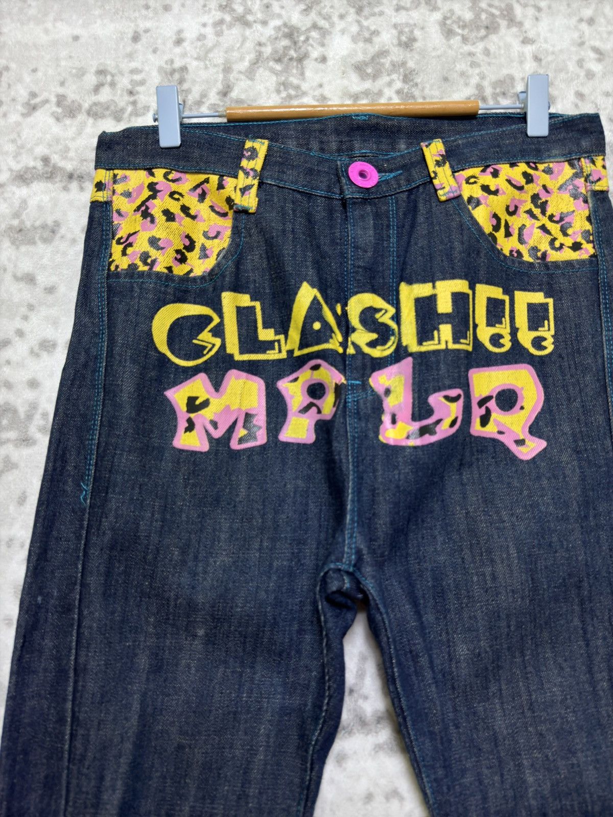 Japanese Brand Vintage CLASH!! MPLQ Daicock Printed Denim Jeans Size US 31 - 4 Thumbnail